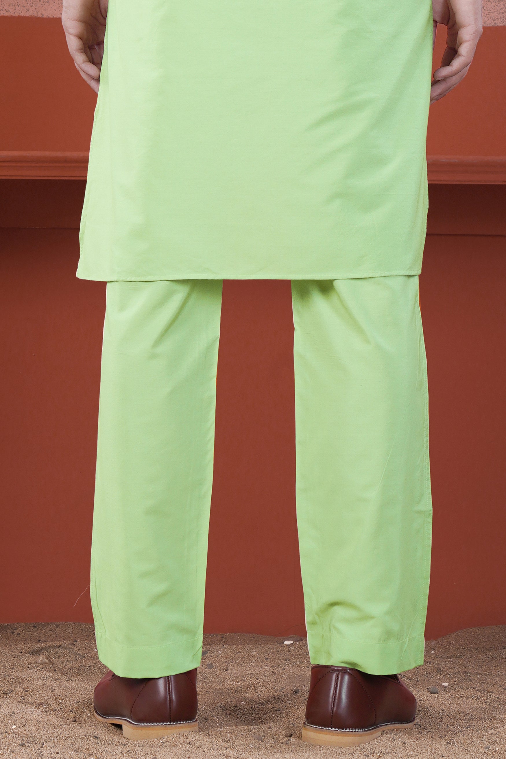 Pixie Green Subtle Sheen Viscose Pajama F-8949