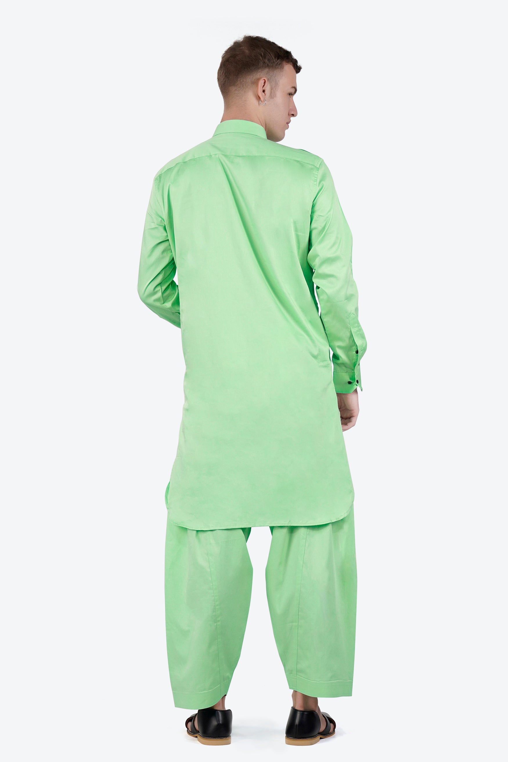 Celadon Green Subtle Sheen Super Soft Premium Cotton Pathani