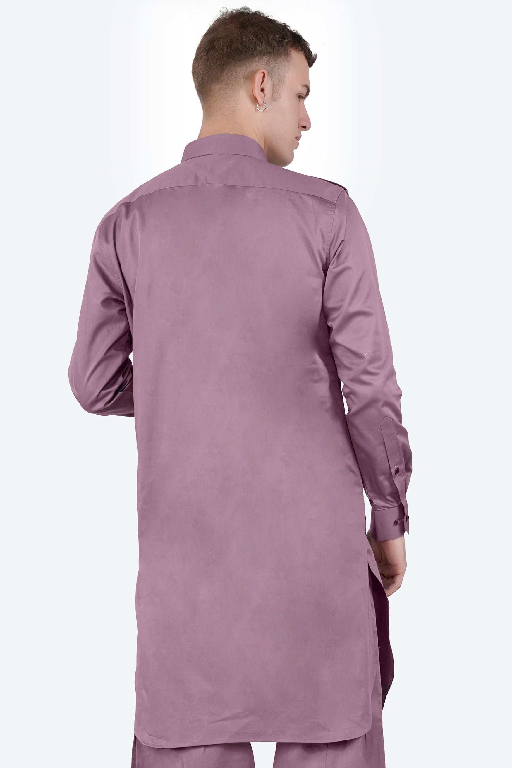 Light Mauave Purple Subtle Sheen Super Soft Premium Cotton Pathani