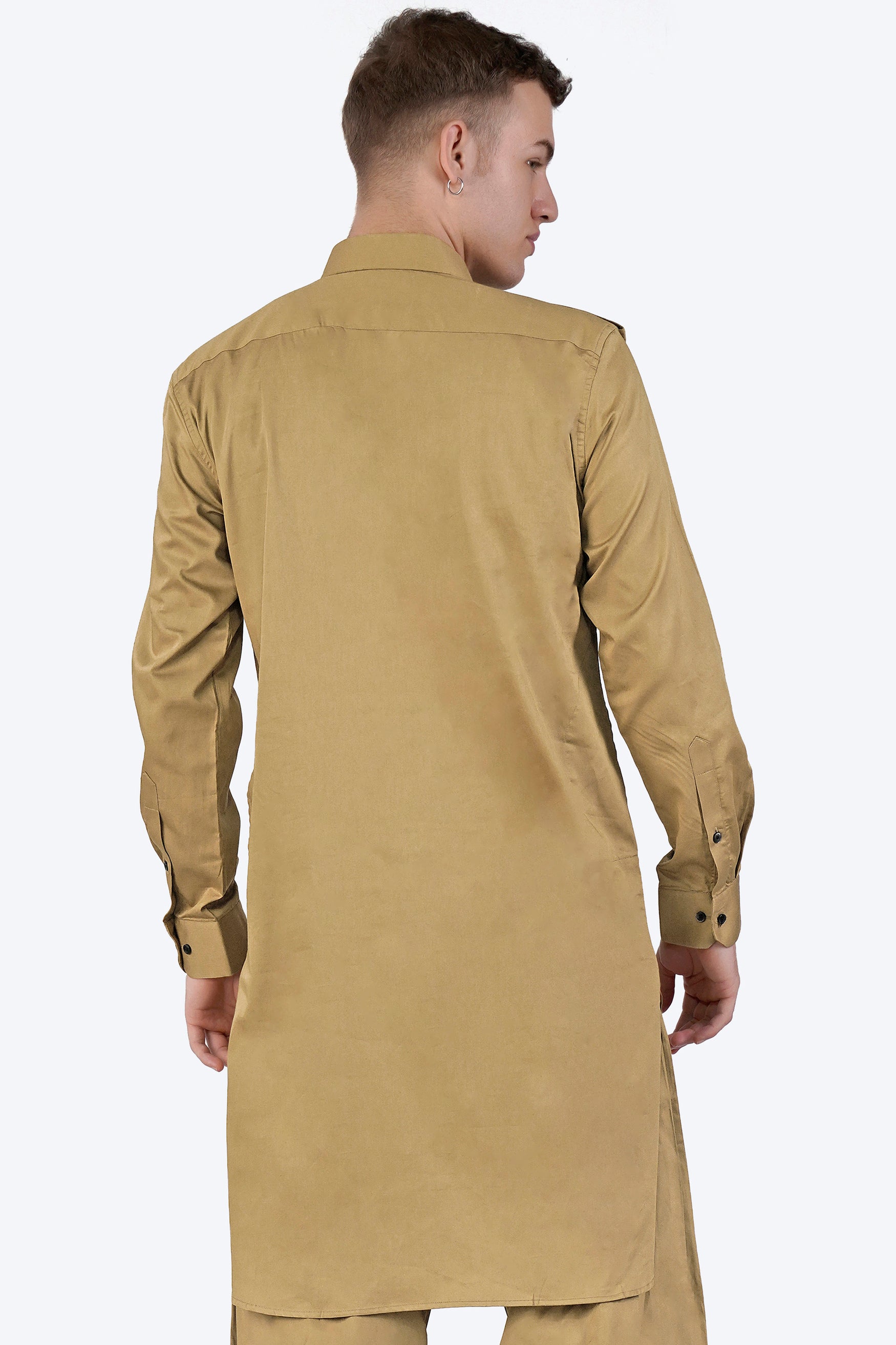 Teak Brown Subtle Sheen Super Soft Premium Cotton Pathani