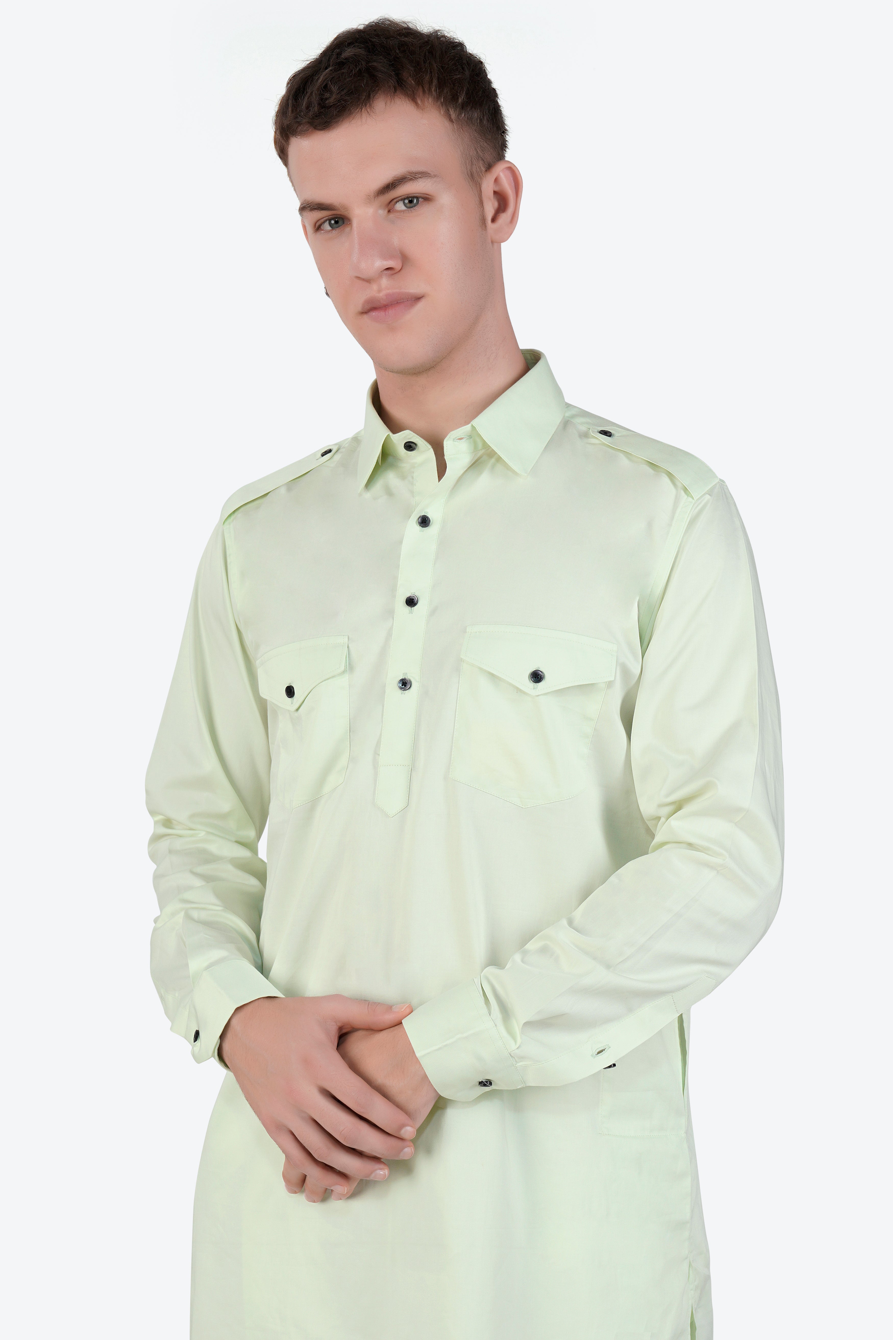 Surf Crest Subtle Sheen Super Soft Premium Cotton Pathani Set