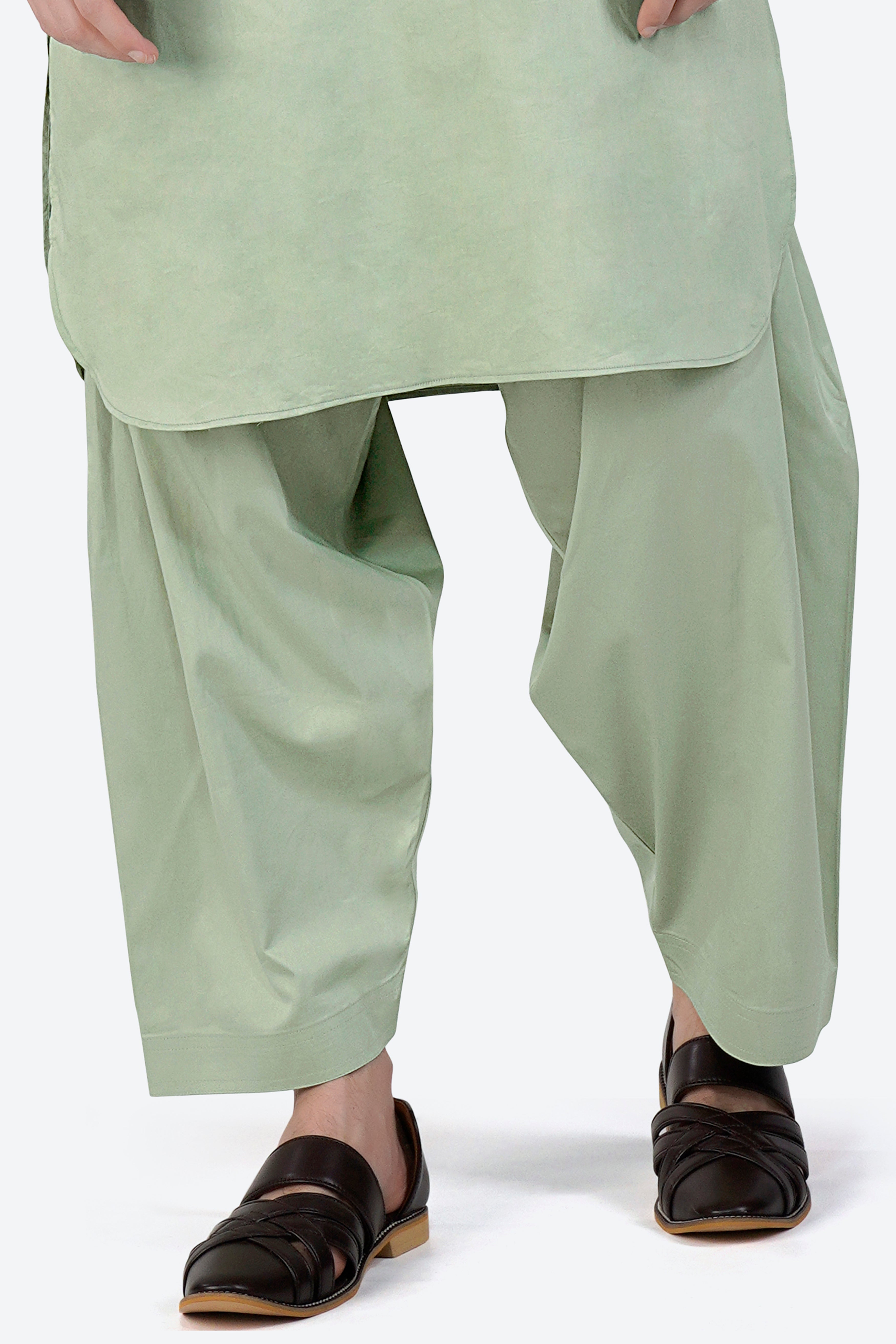 Coriander Green Dhoti F-6326