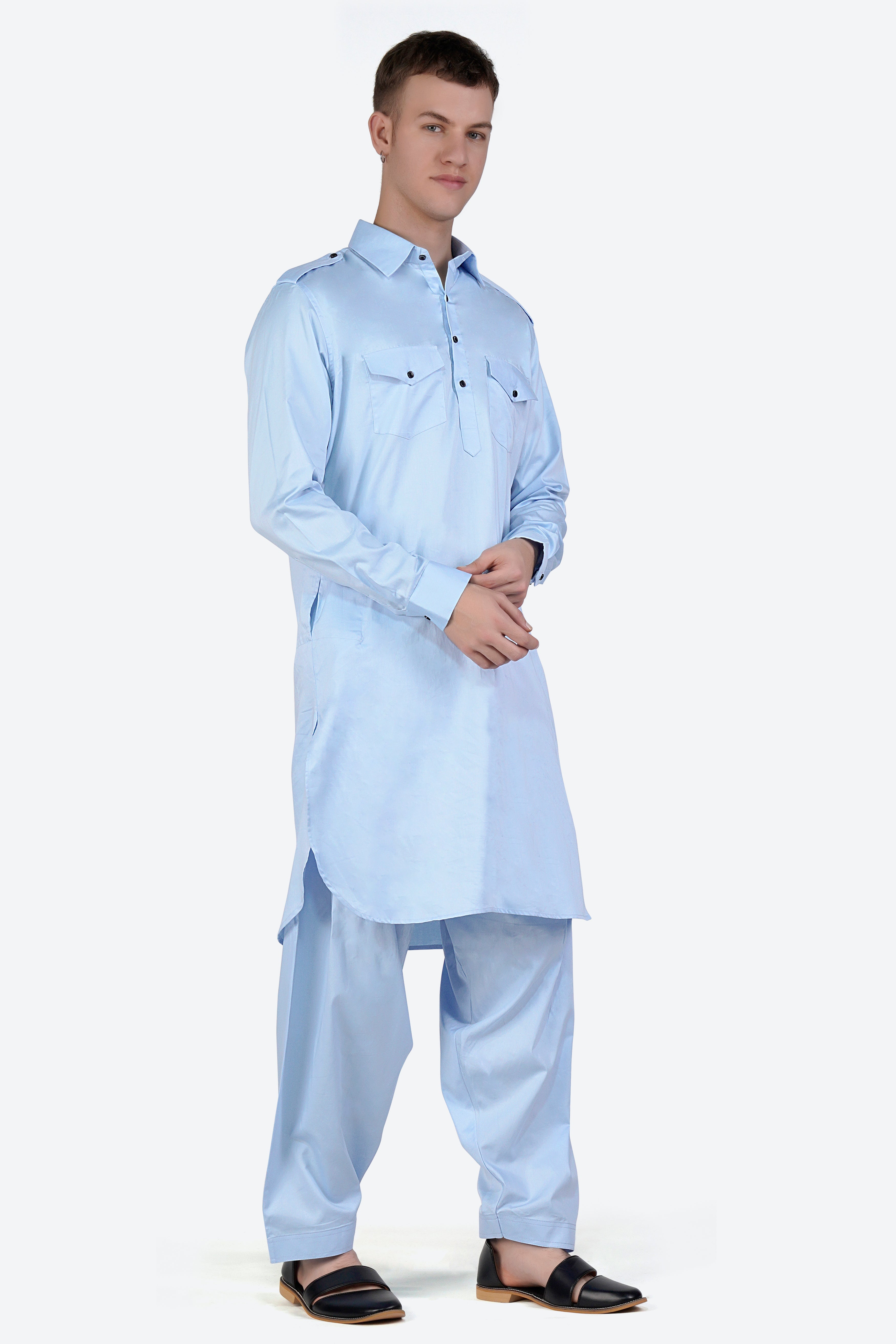 Tropical Blue Dhoti F-6347