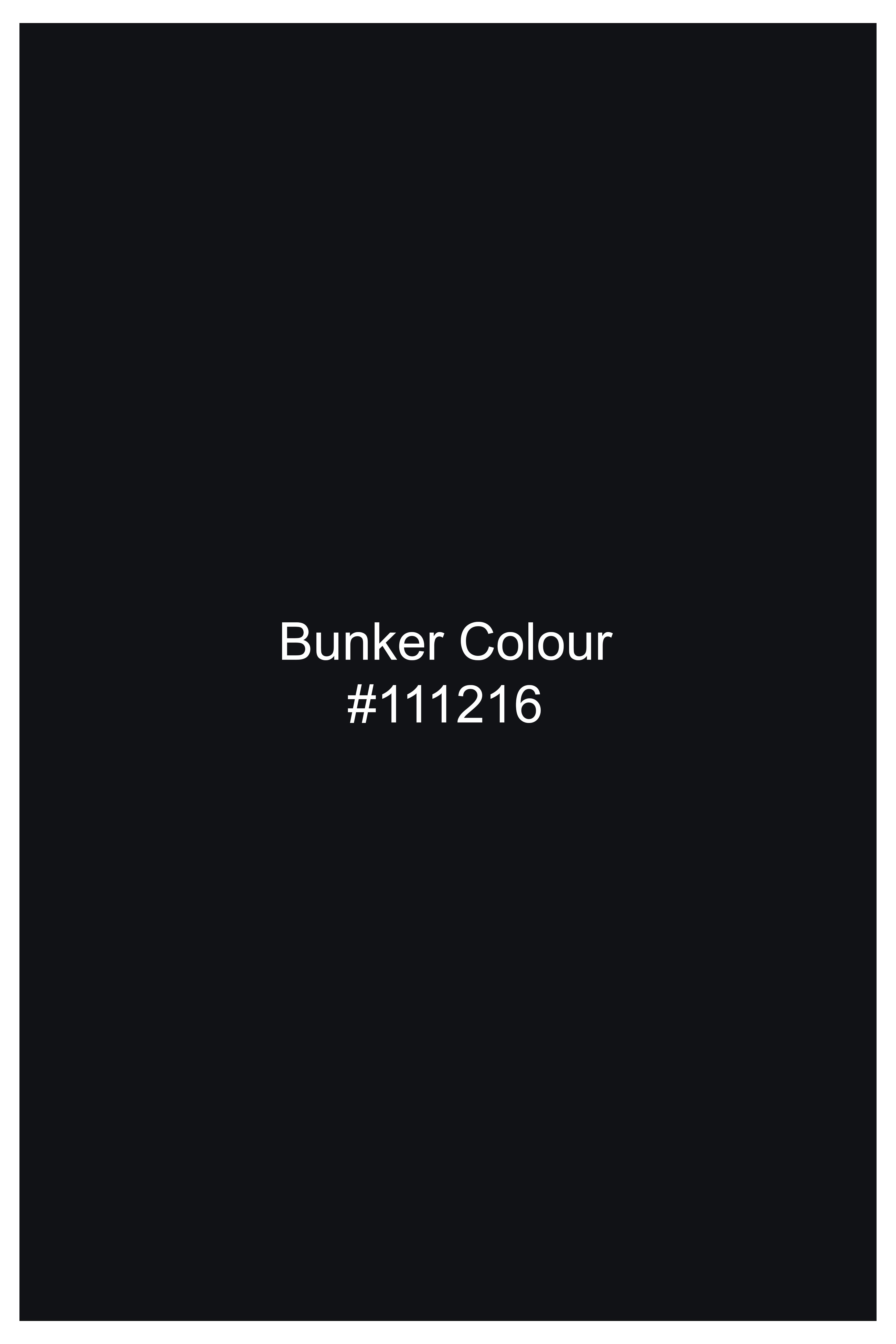 Bunker Black textured Premium cotton Chinos Pant