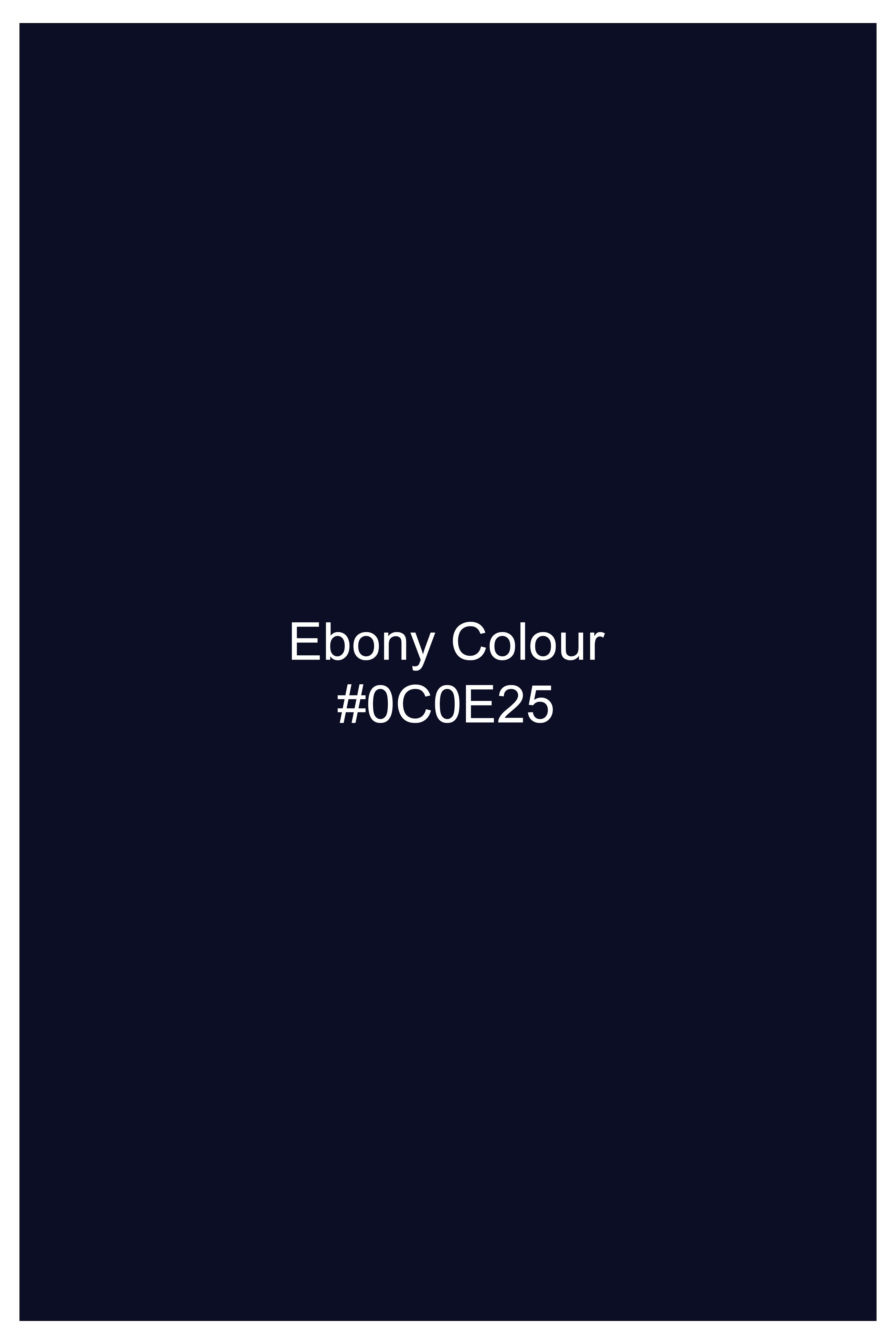 Ebony Dark Blue Clean Look Stretchable Denim