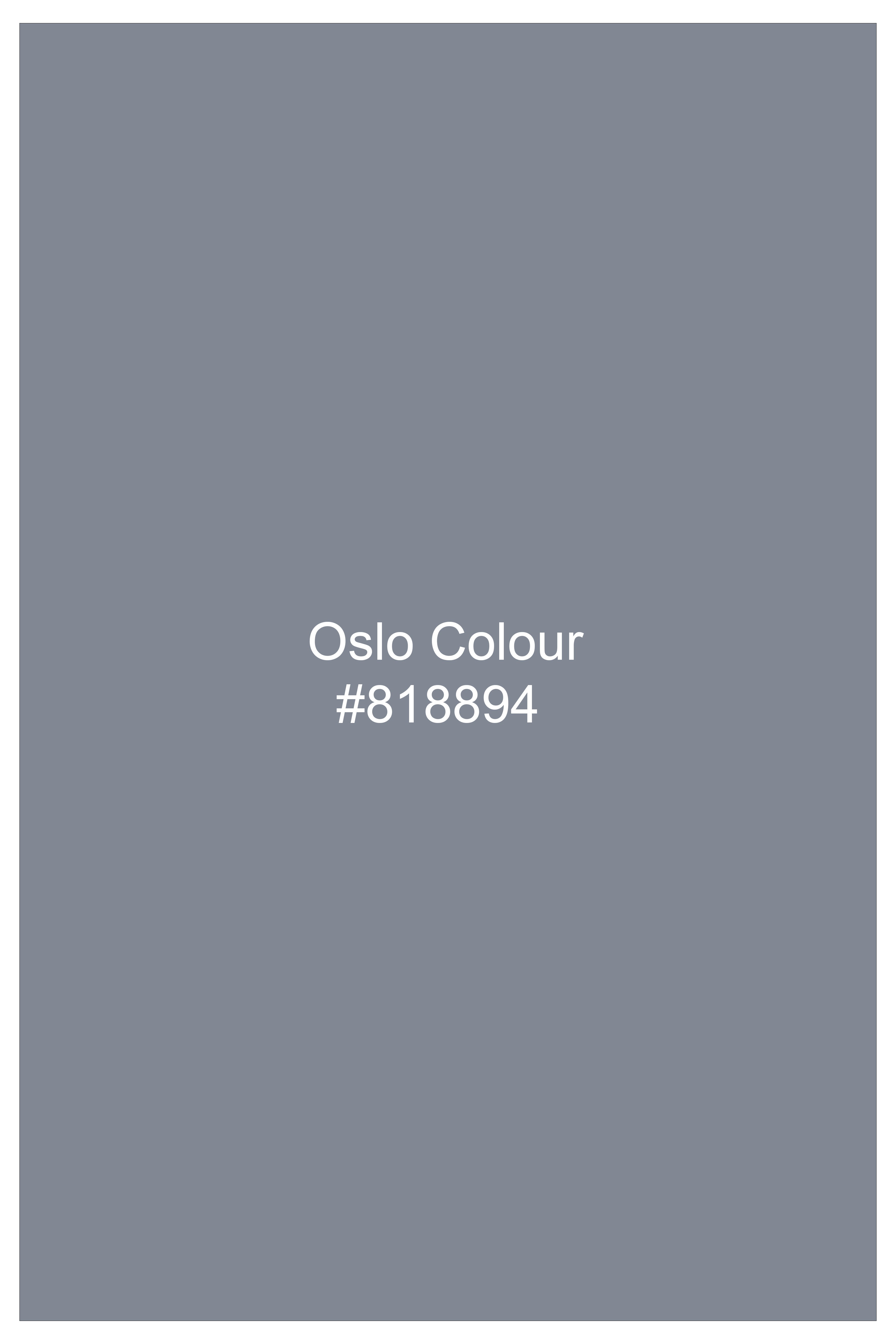 Griselon-Oslo Gray Textured Twill Premium Cotton Dress Shirt