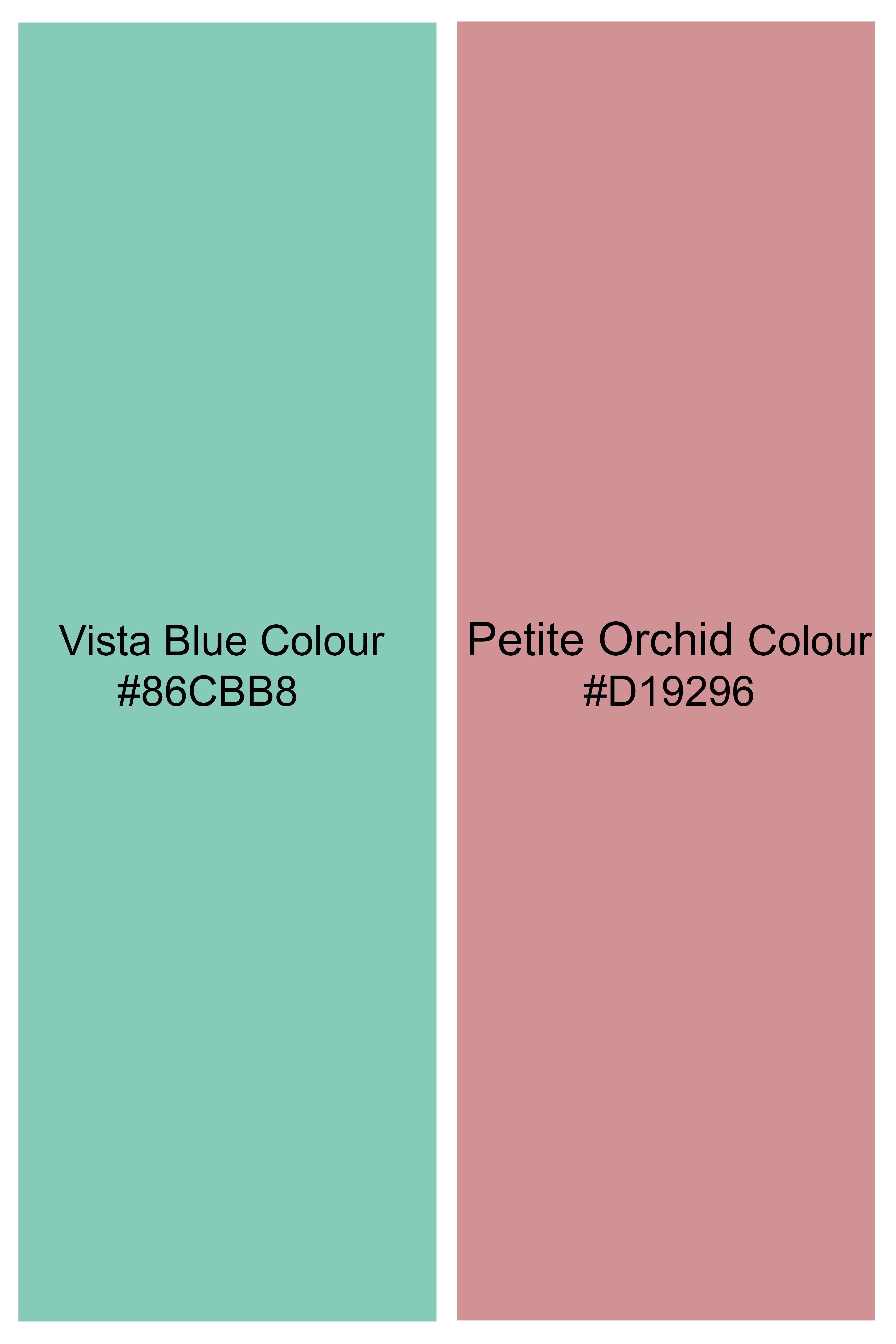 Spring Haze-Vista Green And Petite Orchid Pink Multi Color Stripes Subtle Sheen Super Soft Premium Cotton Casual Shirt