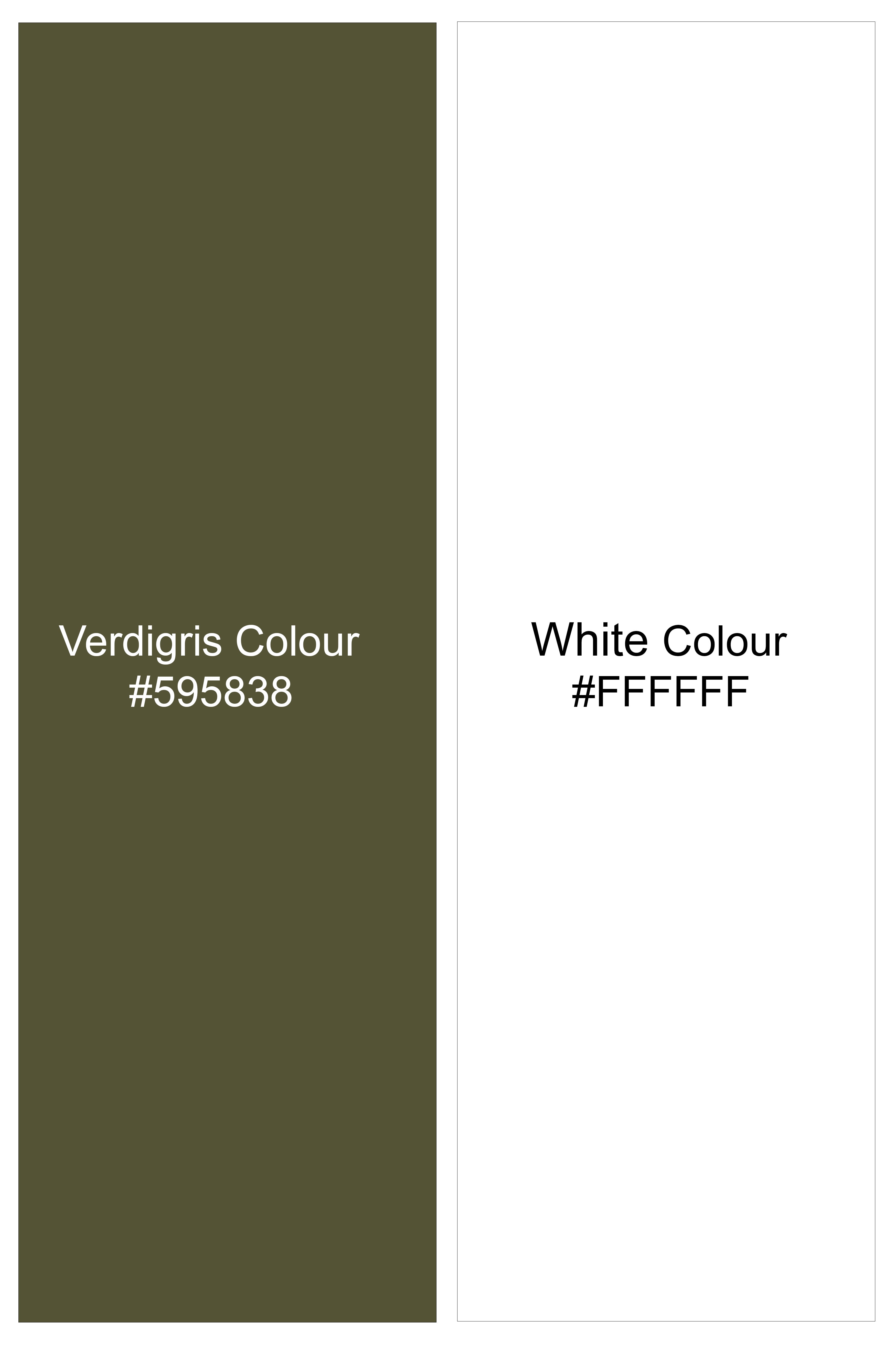 Verdant-Verdigris Green And Bright White Candy Striped Subtle Sheen Super Soft Premium Cotton Dress Shirt