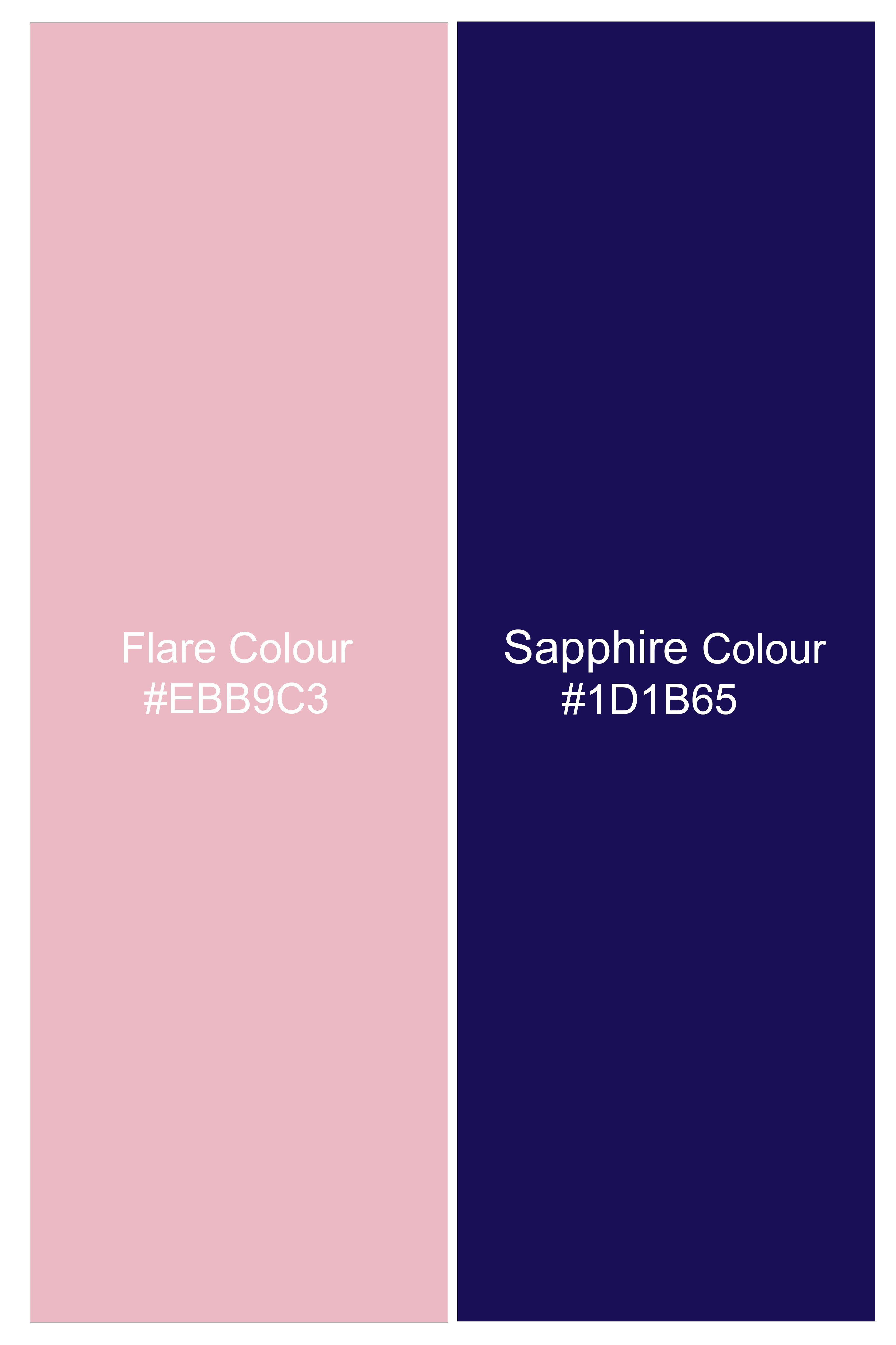 Linearo-Bright White And Flare Pink Striped Subtle Sheen Super Soft Premium Cotton Dress Shirt