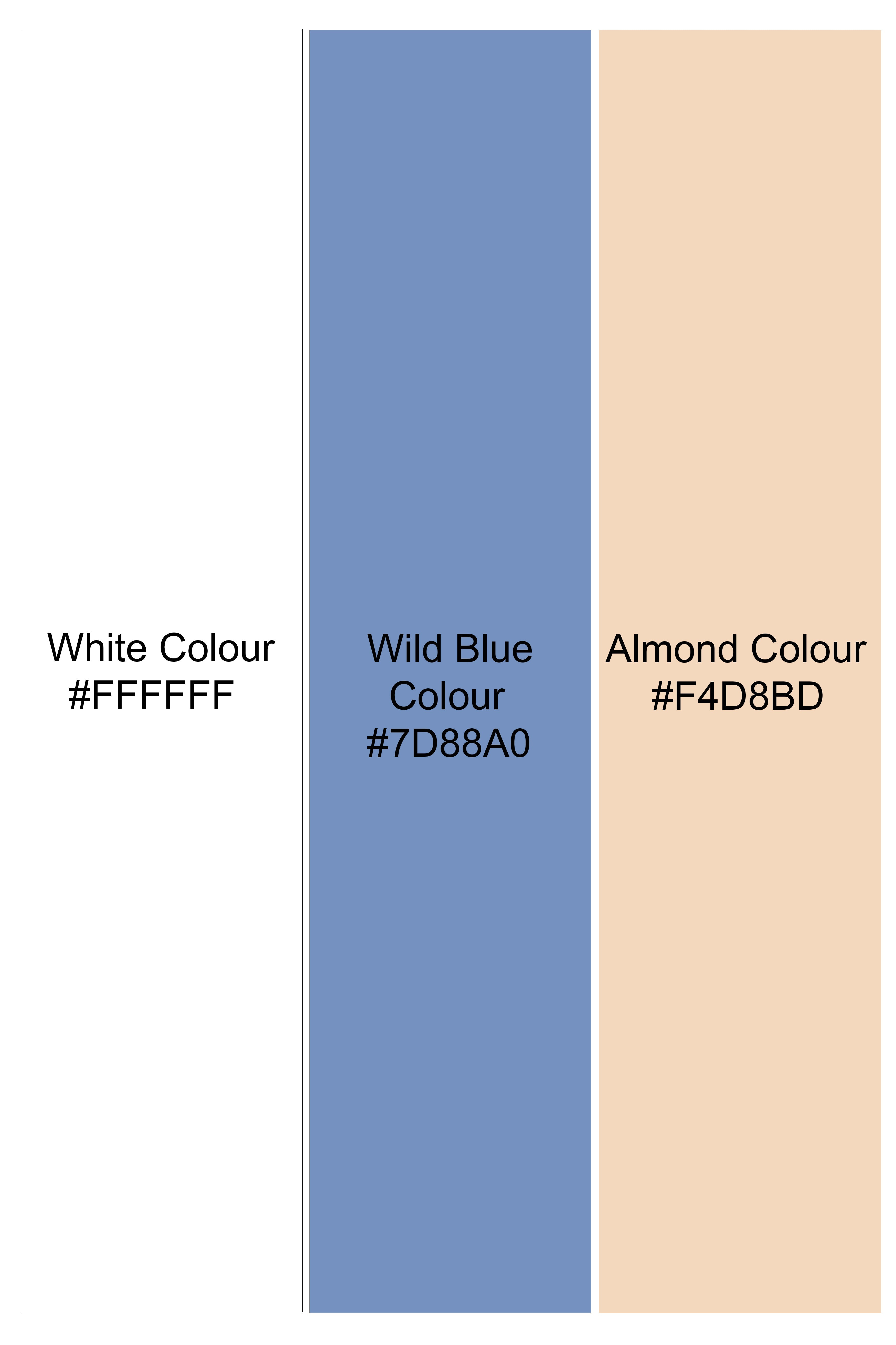 Bright White with Wild Blue and Almond Pink Paisleys Printed Super Soft Premium Cotton Shirt 12863-38, 12863-H-38, 12863-39, 12863-H-39, 12863-40, 12863-H-40, 12863-42, 12863-H-42, 12863-44, 12863-H-44, 12863-46, 12863-H-46, 12863-48, 12863-H-48, 12863-50, 12863-H-50, 12863-52, 12863-H-52