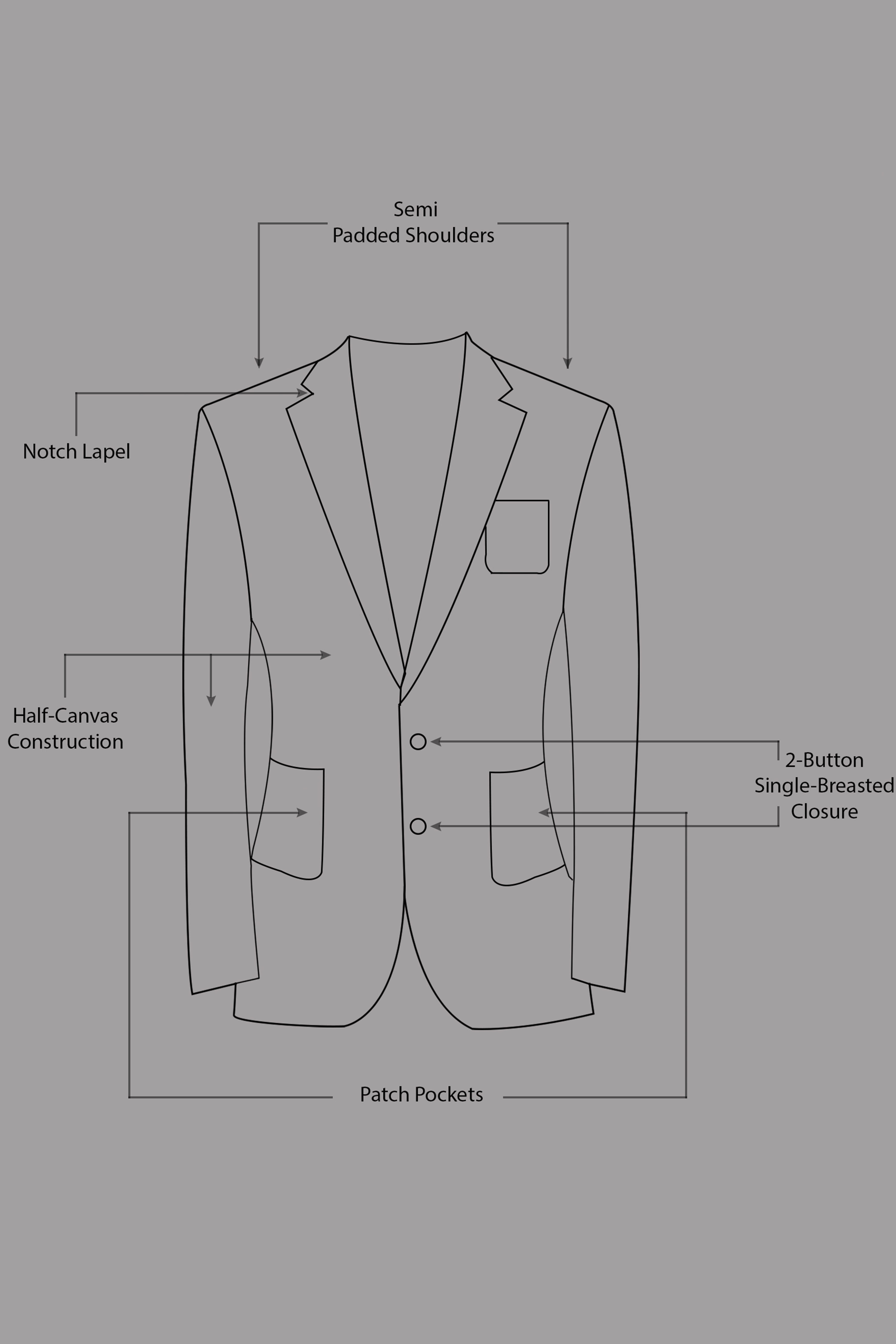 Alpine-Mountain Mist Gray Textured Tweed Single Breasted Sports Suit