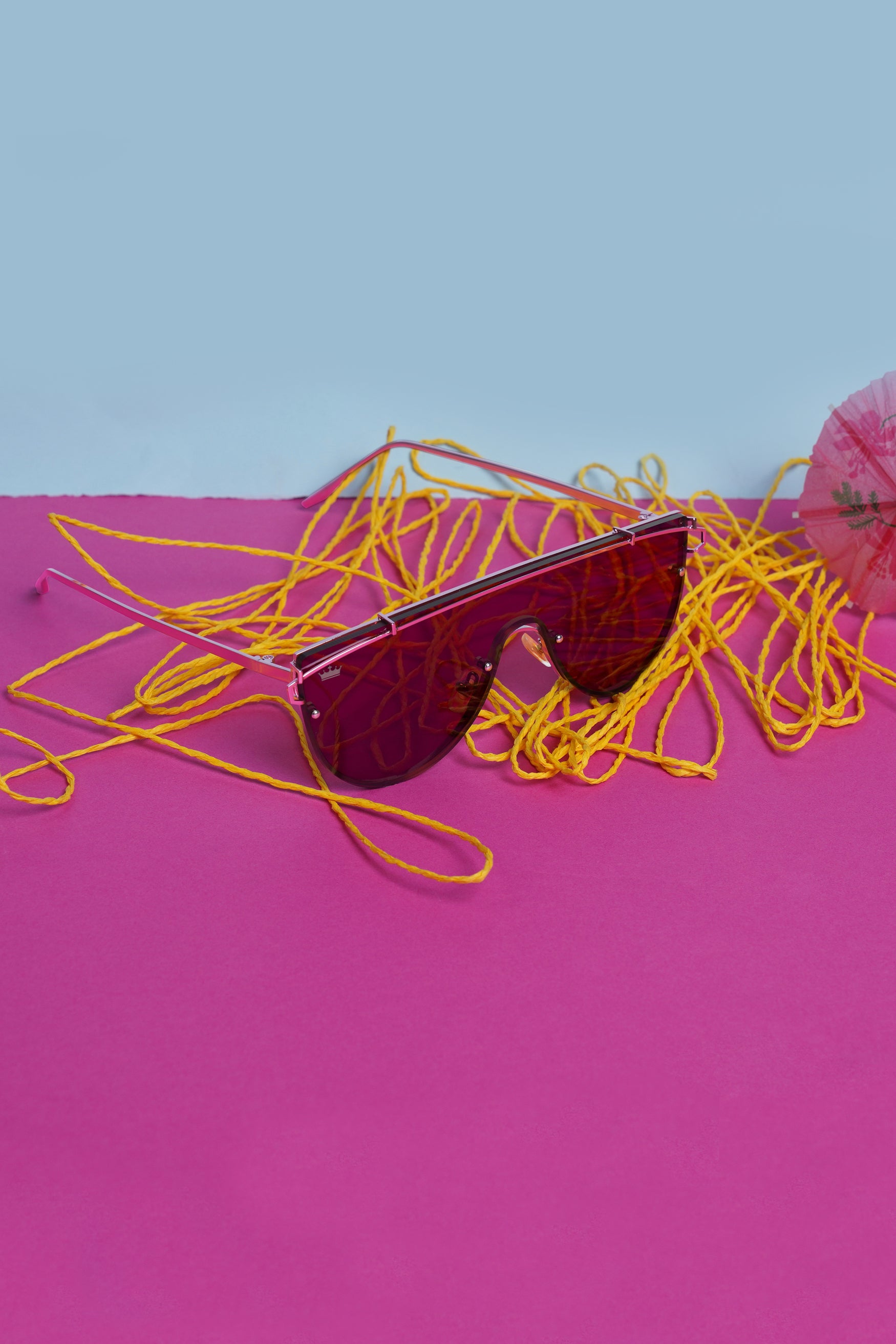 Syrup Brown French Crown Oversized Unisex Sunglasses