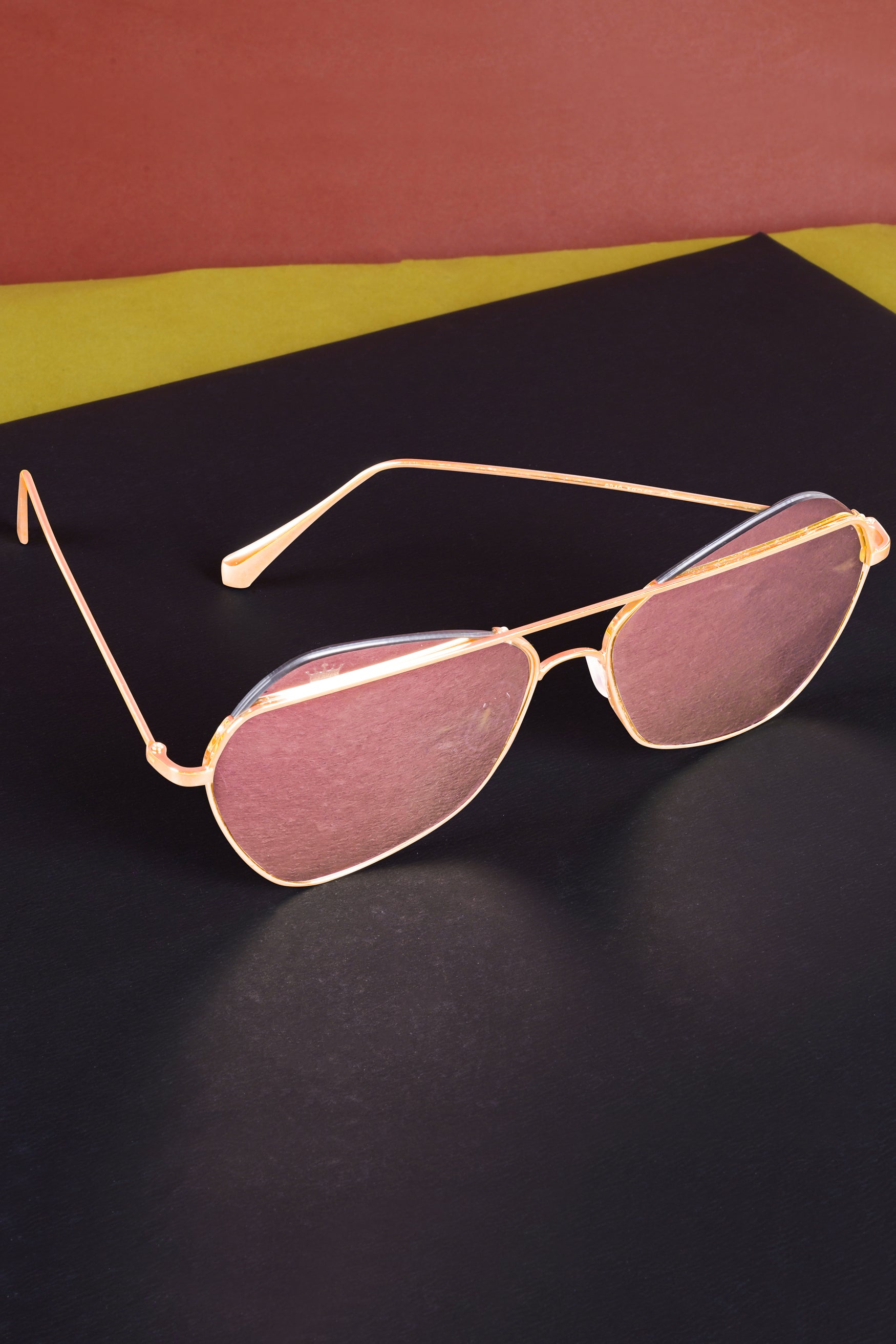 Dusty Pink French Crown Oversized Unisex Sunglasses