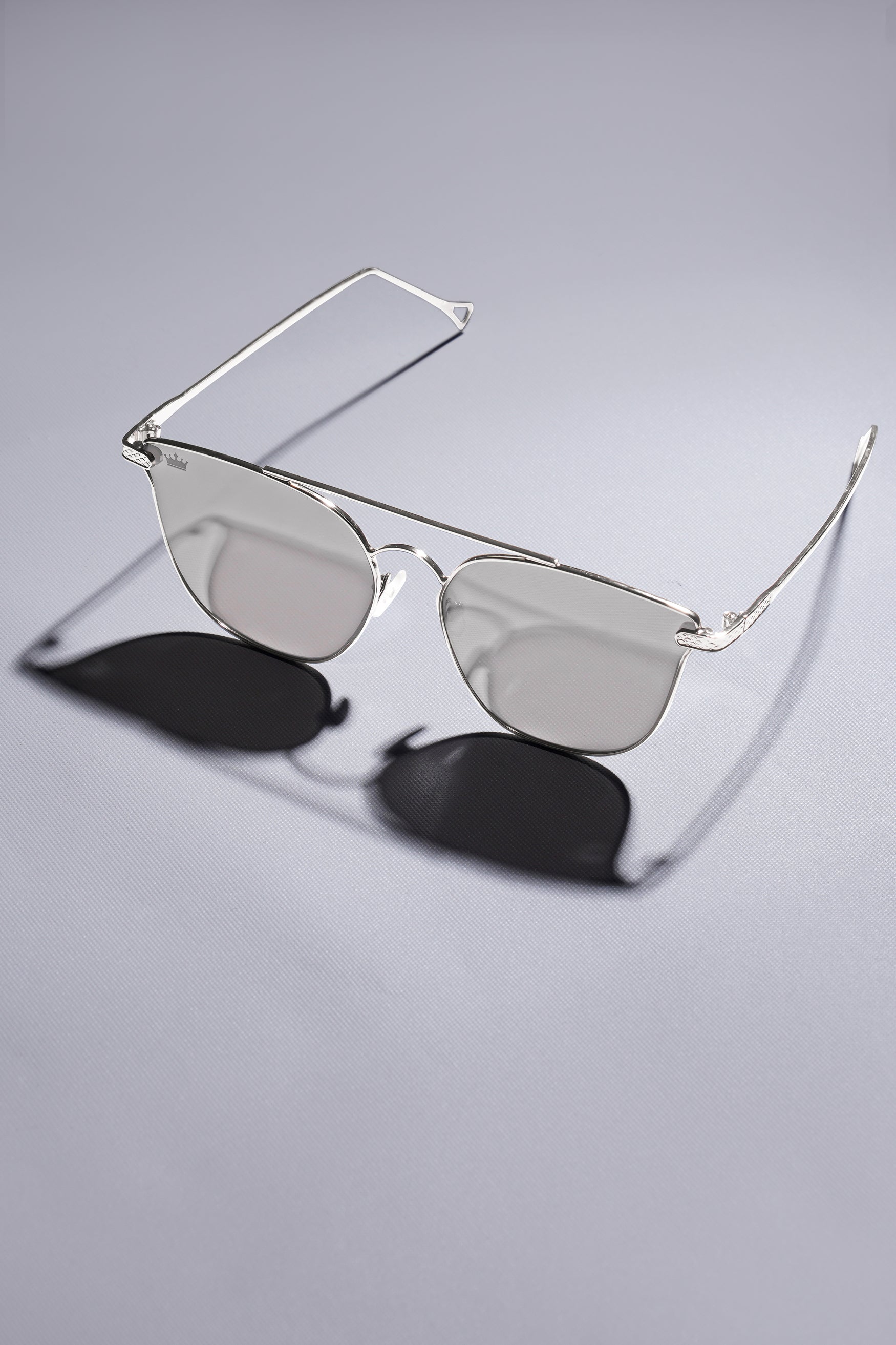 Lead Gray French Crown Clubmaster Unisex Sunglasses