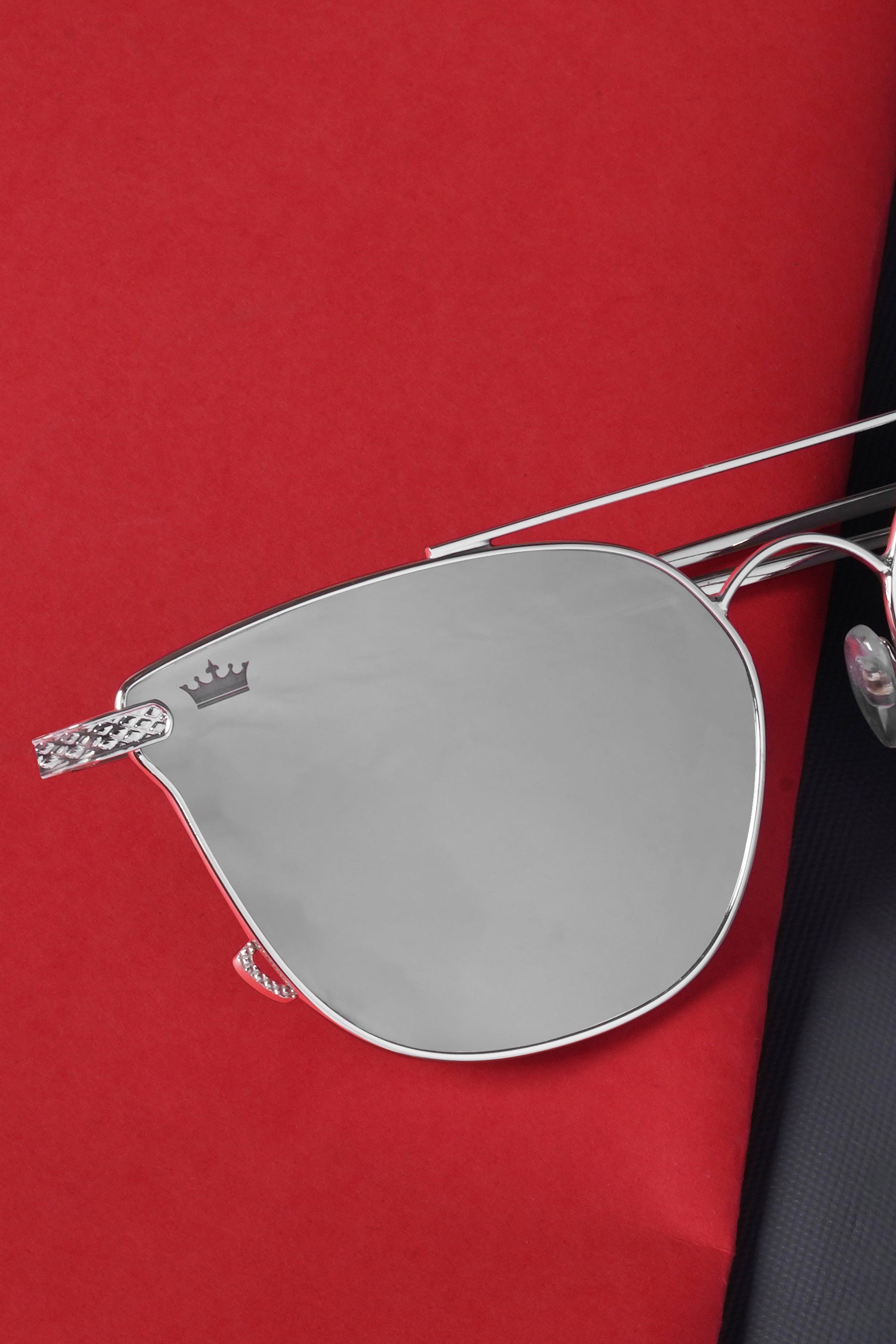 Lead Gray French Crown Clubmaster Unisex Sunglasses