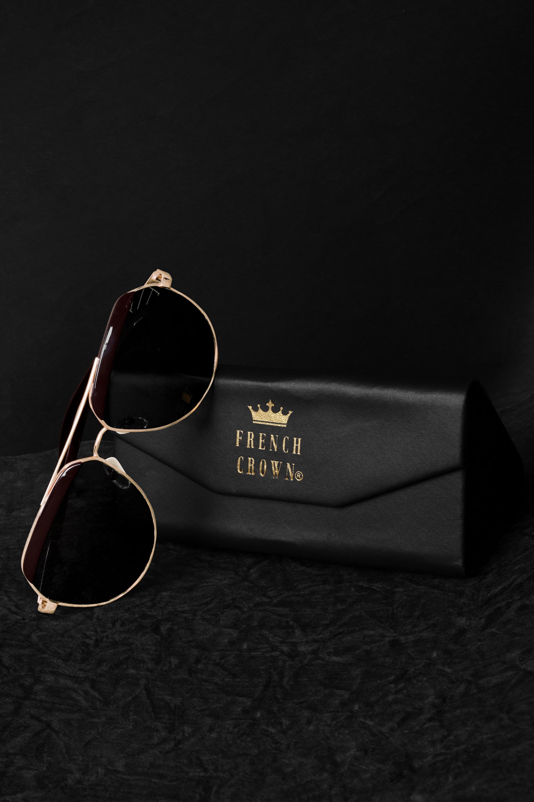 Wood Green French Crown Unisex Aviator Sunglasses