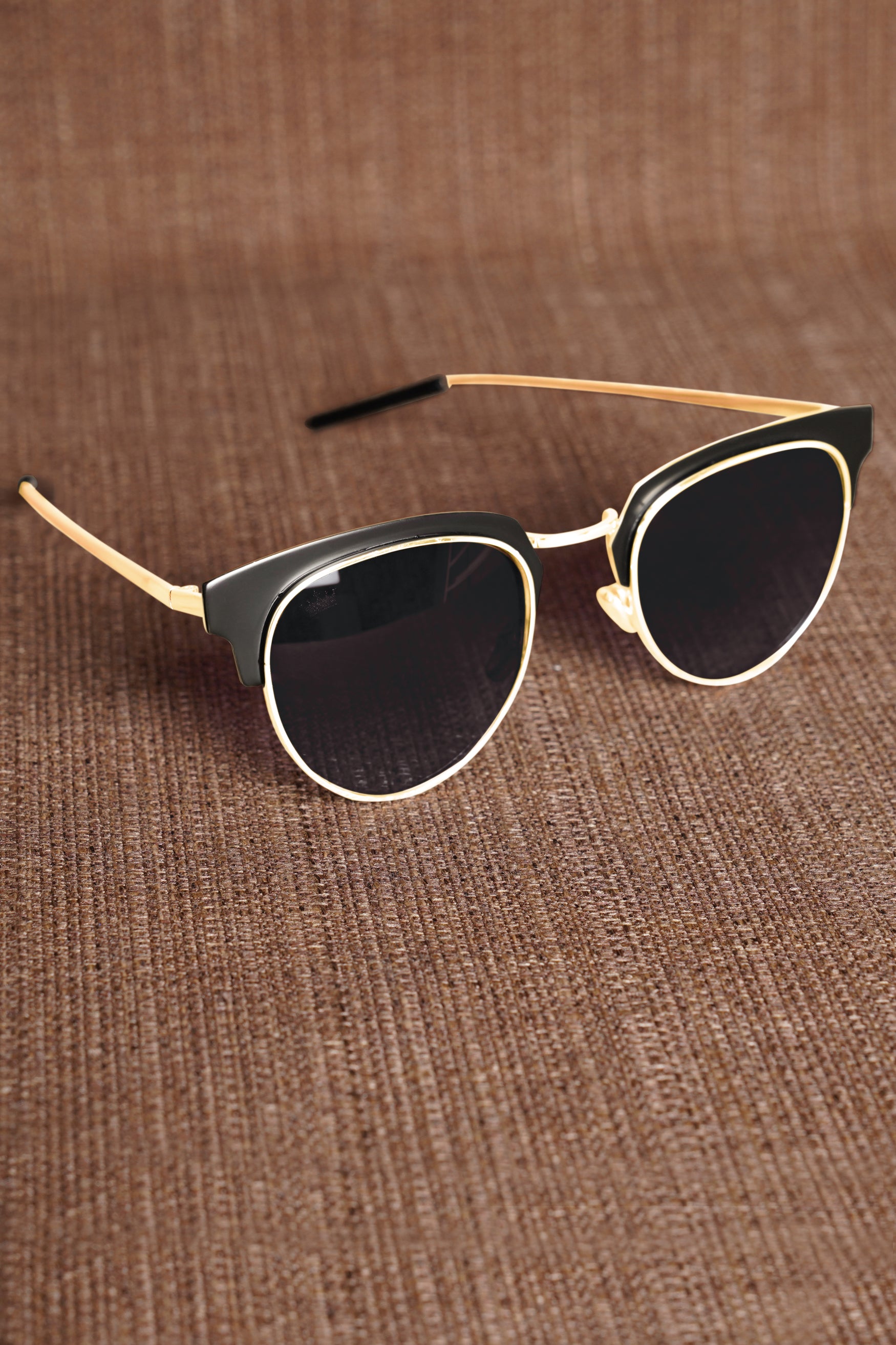 Charcoal Gray French Crown Clubmaster Unisex Sunglasses