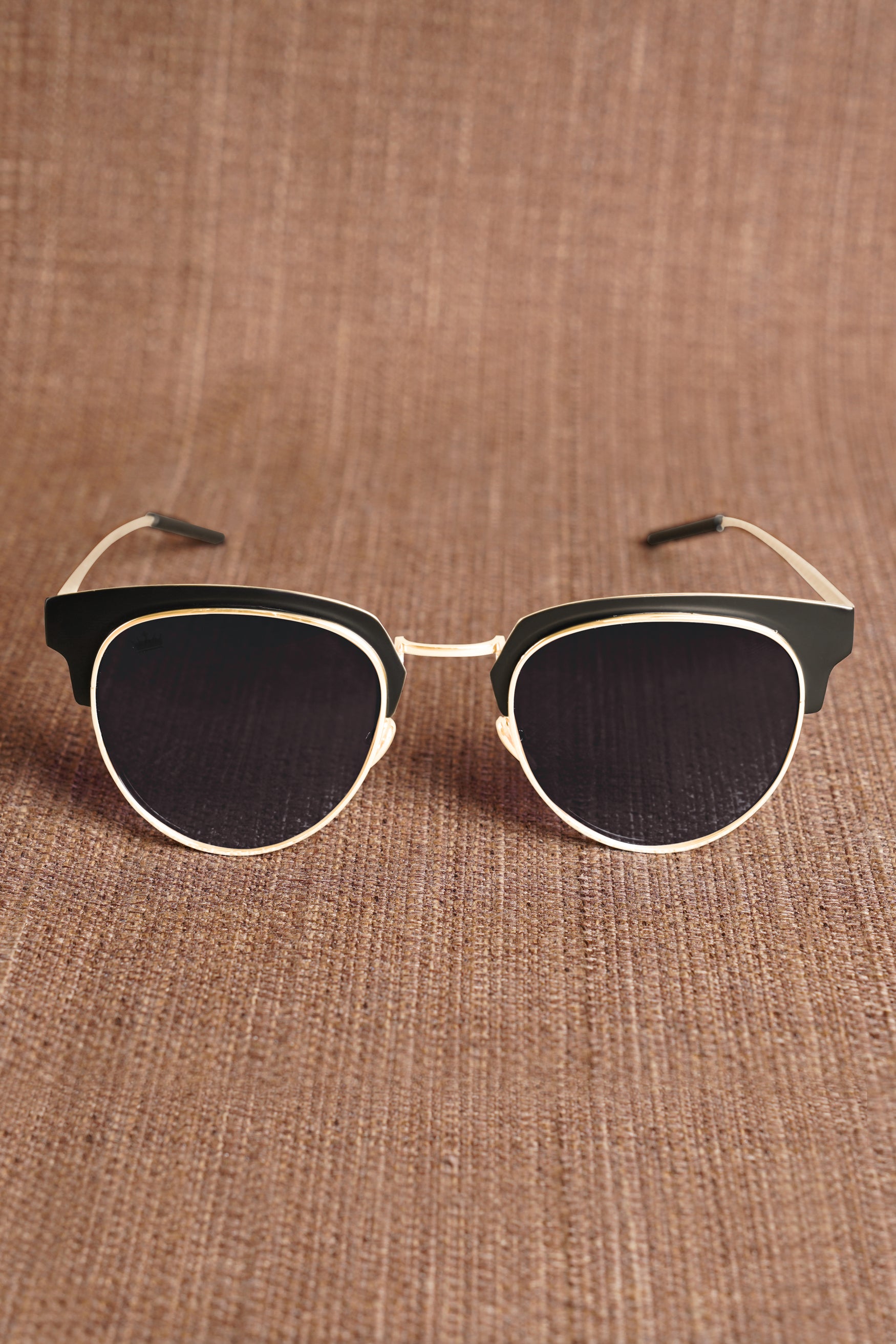 Charcoal Gray French Crown Clubmaster Unisex Sunglasses