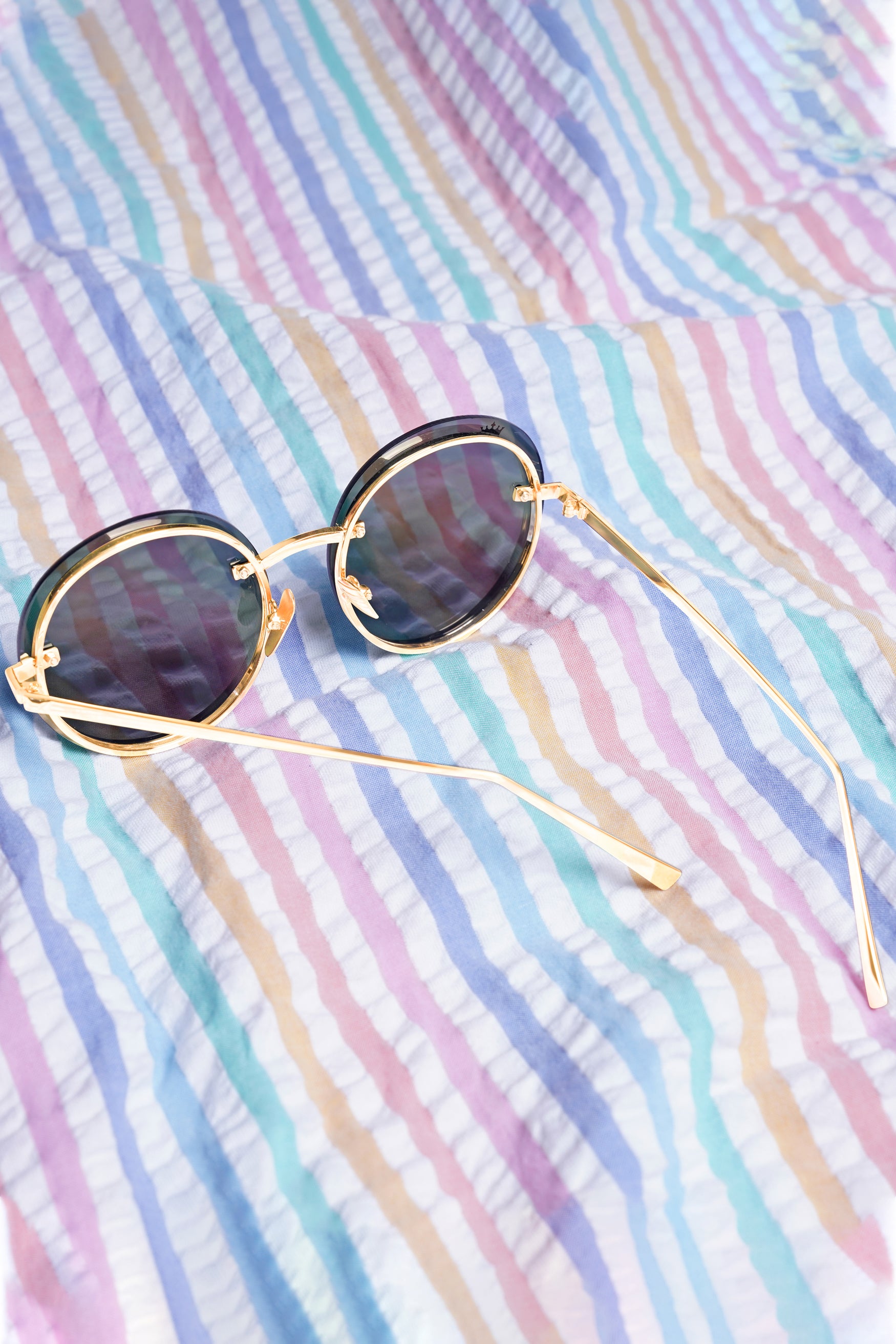 Twitch Purple French Crown Rimless Unisex Sunglasses