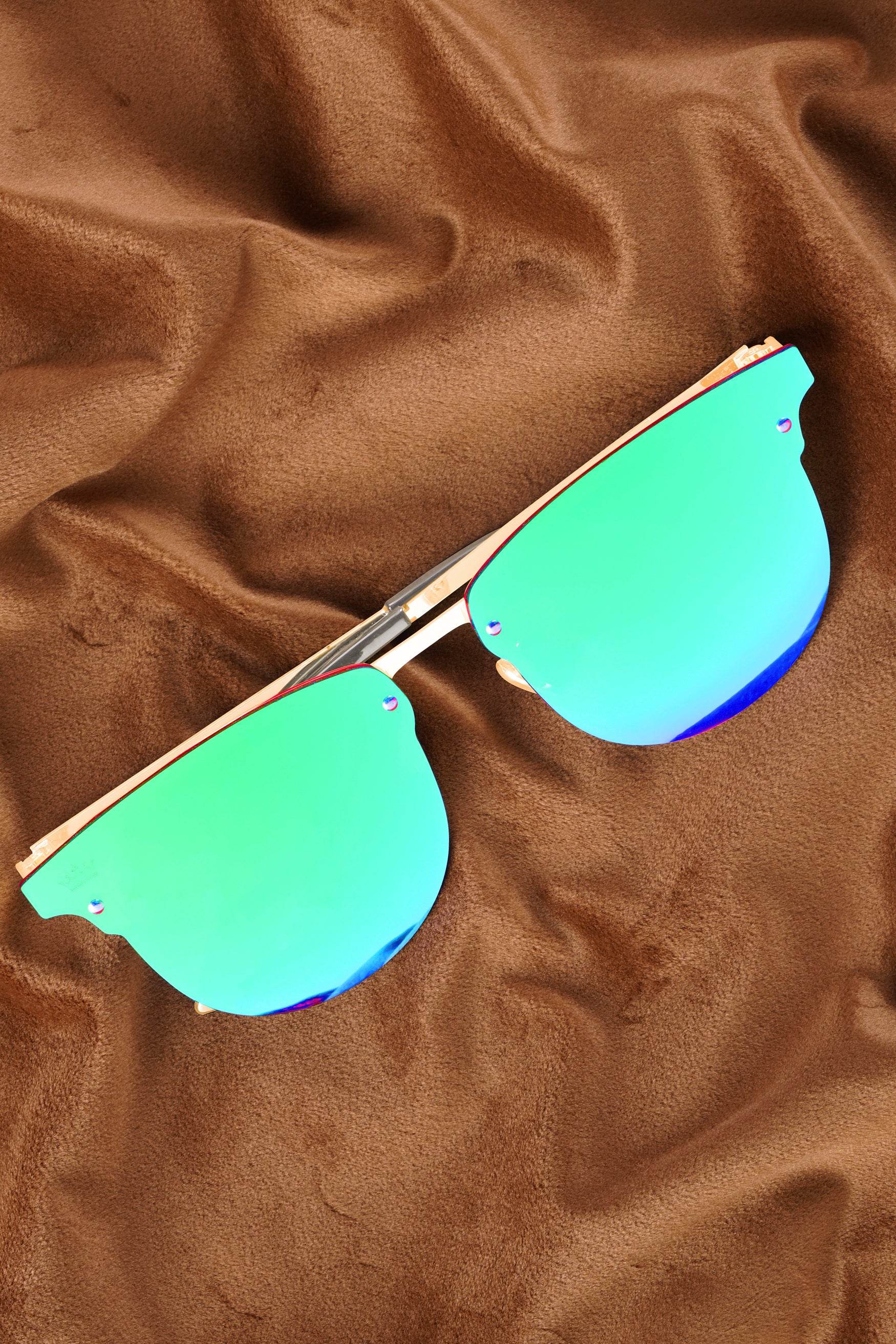 Teal Blue French Crown Wayfarer Unisex Sunglasses