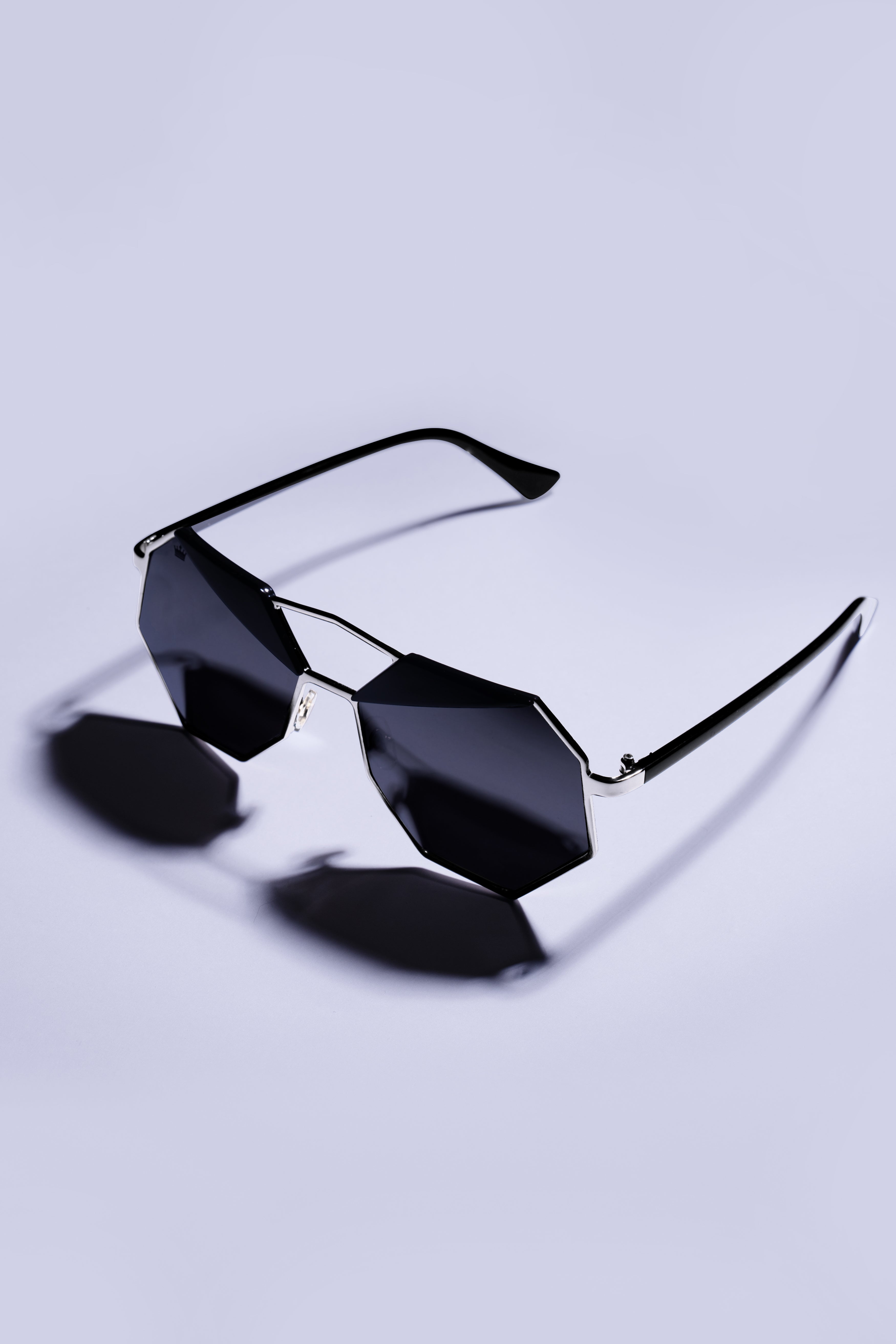 Pewter Gray French Crown Oversized Unisex Sunglasses