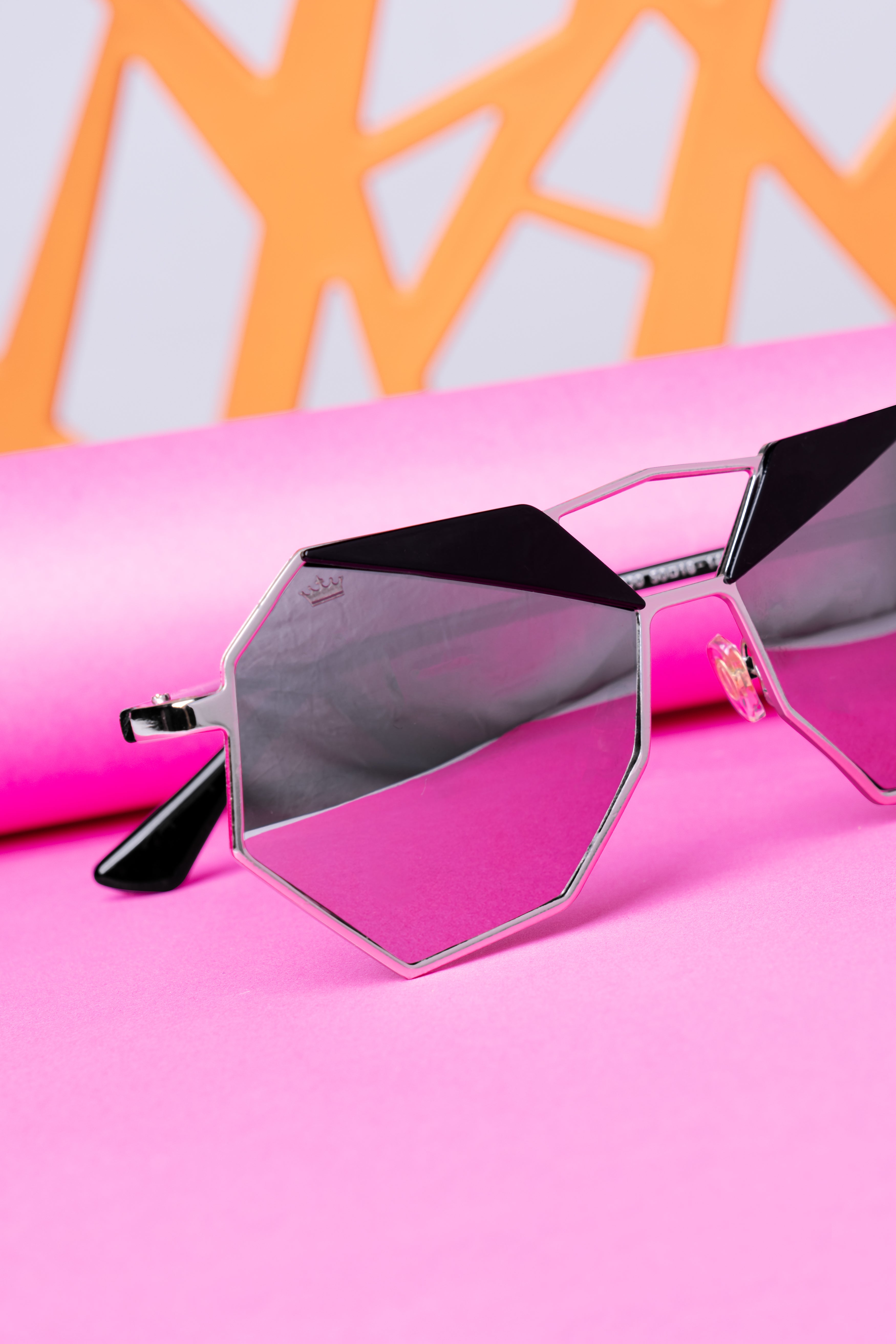 Pewter Gray French Crown Oversized Unisex Sunglasses