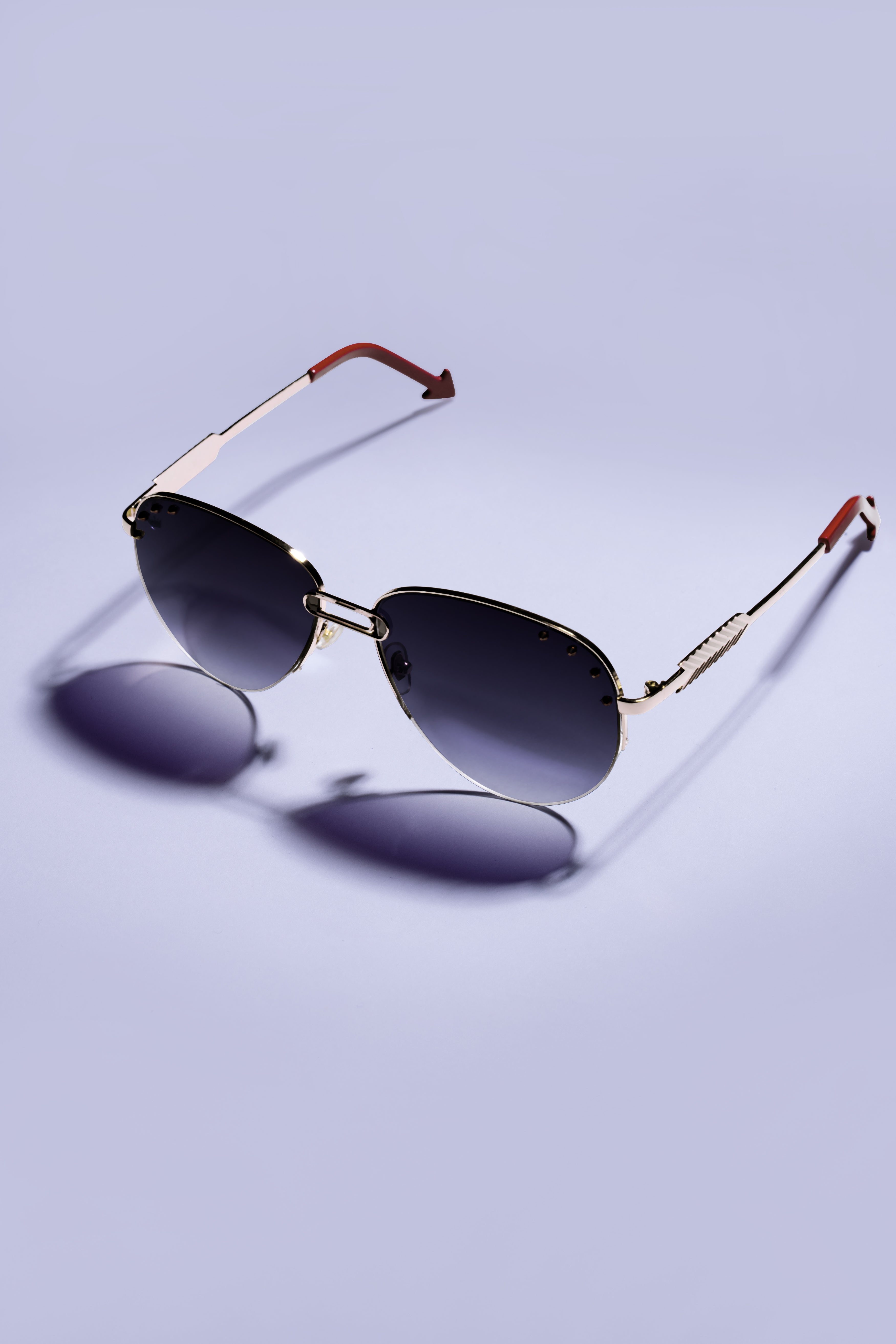 Violent Blue French Crown Aviator Unisex Sunglasses