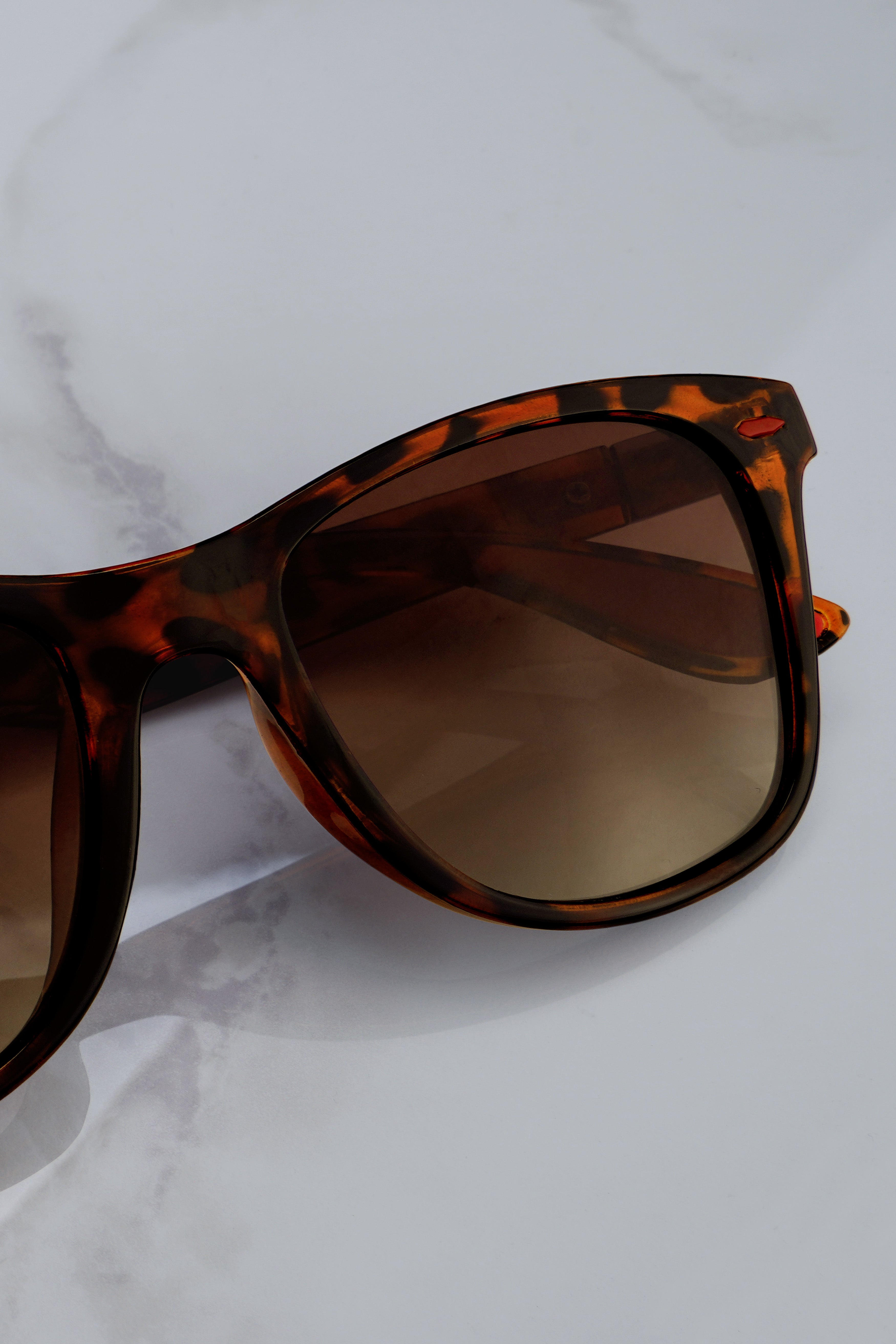 Cafavon-Havana Brown Gradient French Crown Wayfarer Unisex Sunglasses
