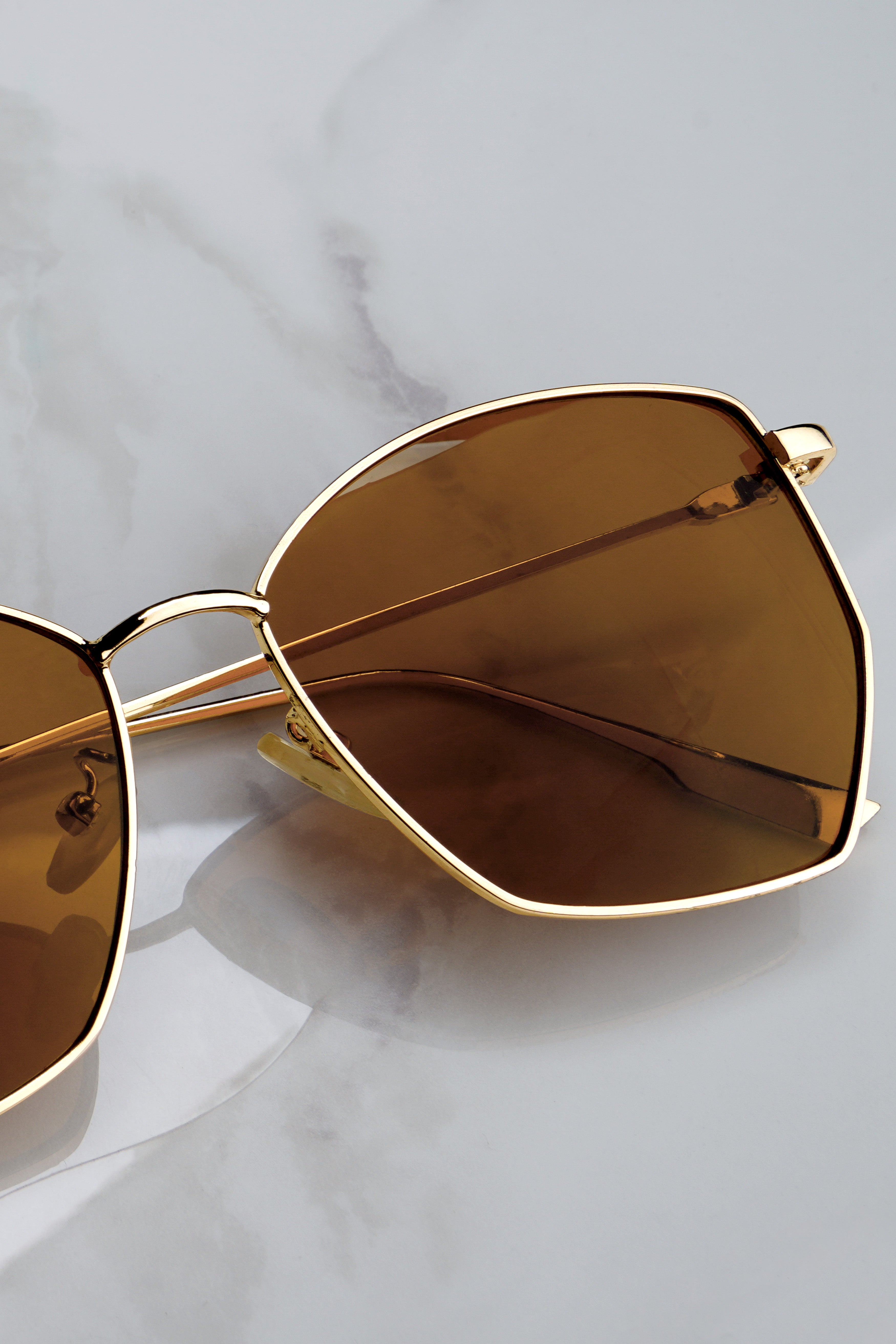 Cataro-Cafe Brown French Crown Cat Eye Unisex Sunglasses