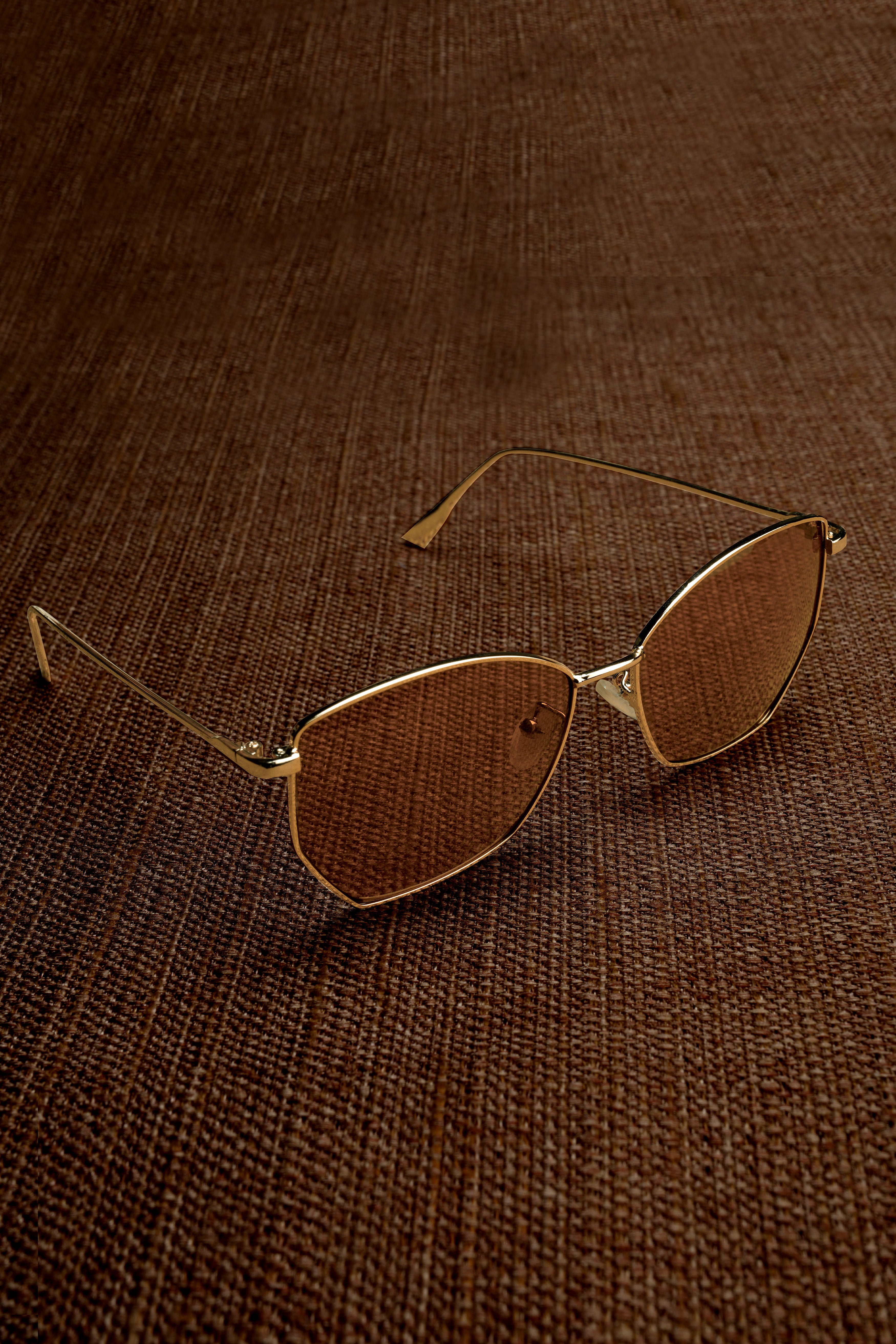 Cataro-Cafe Brown French Crown Cat Eye Unisex Sunglasses