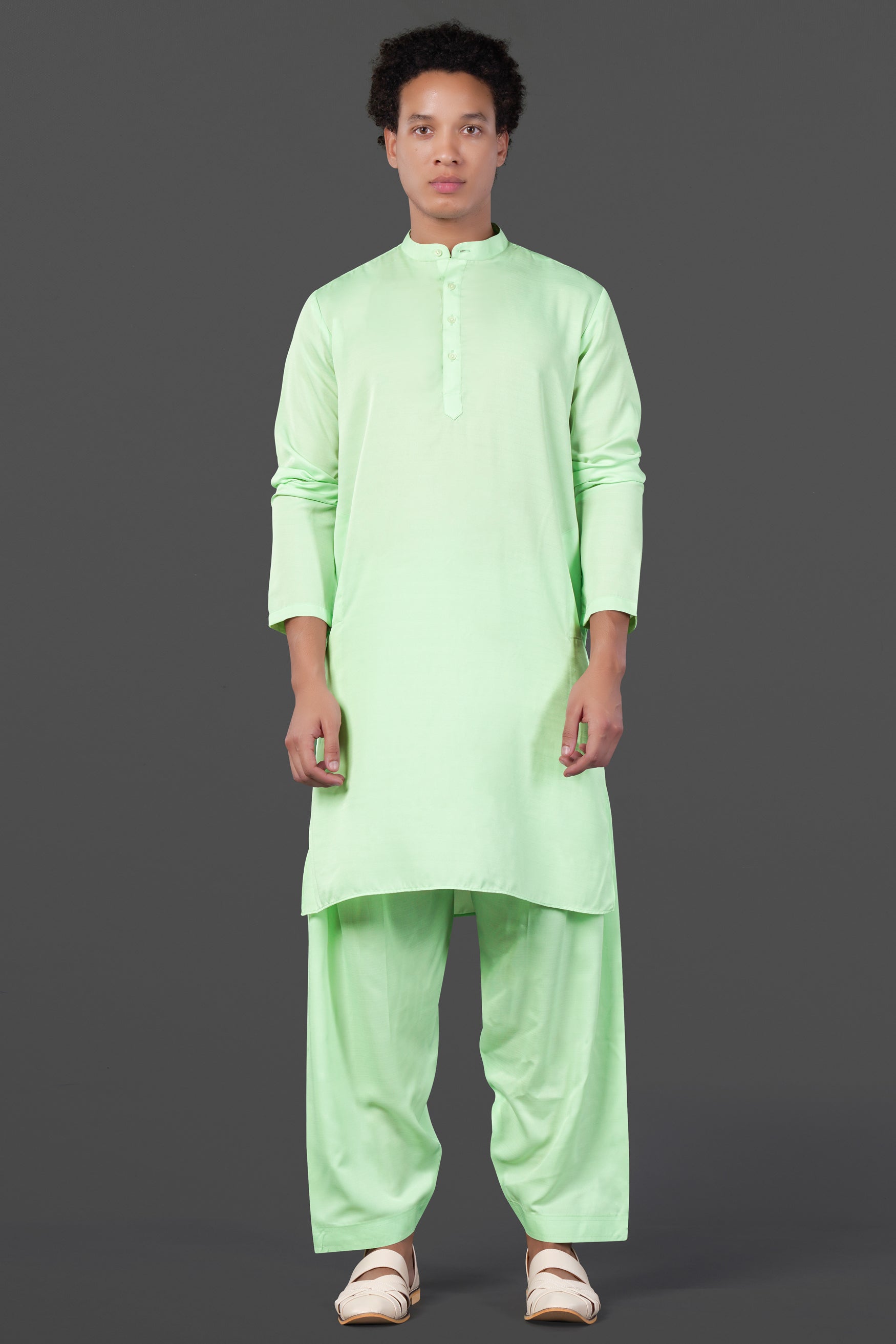 Merino Cream with Alpine Brown Multicolour Sequin Embroidered Indo-Western Sherwani