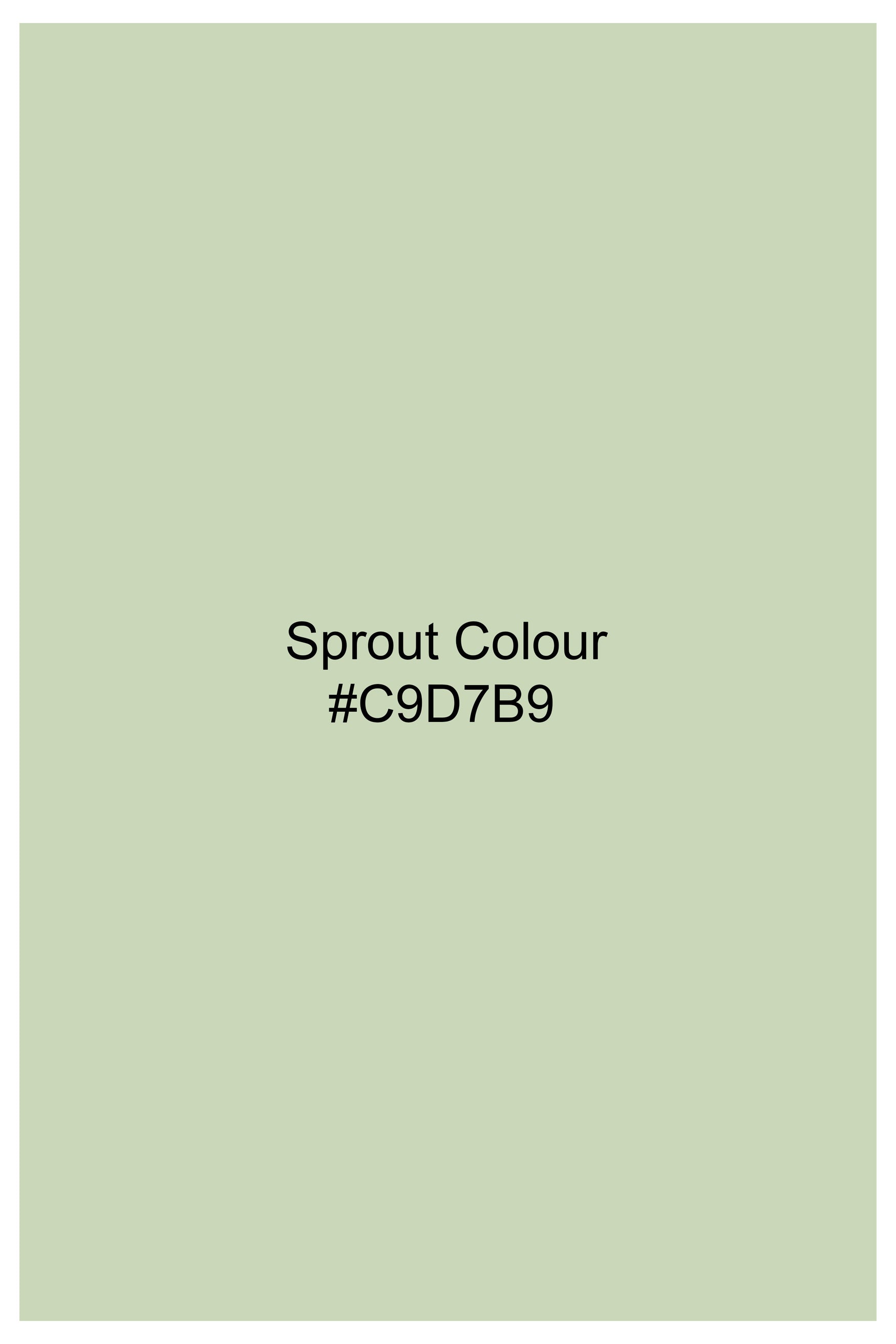 Sprout Green Subtle Sheen Super Soft Premium Cotton Shorts