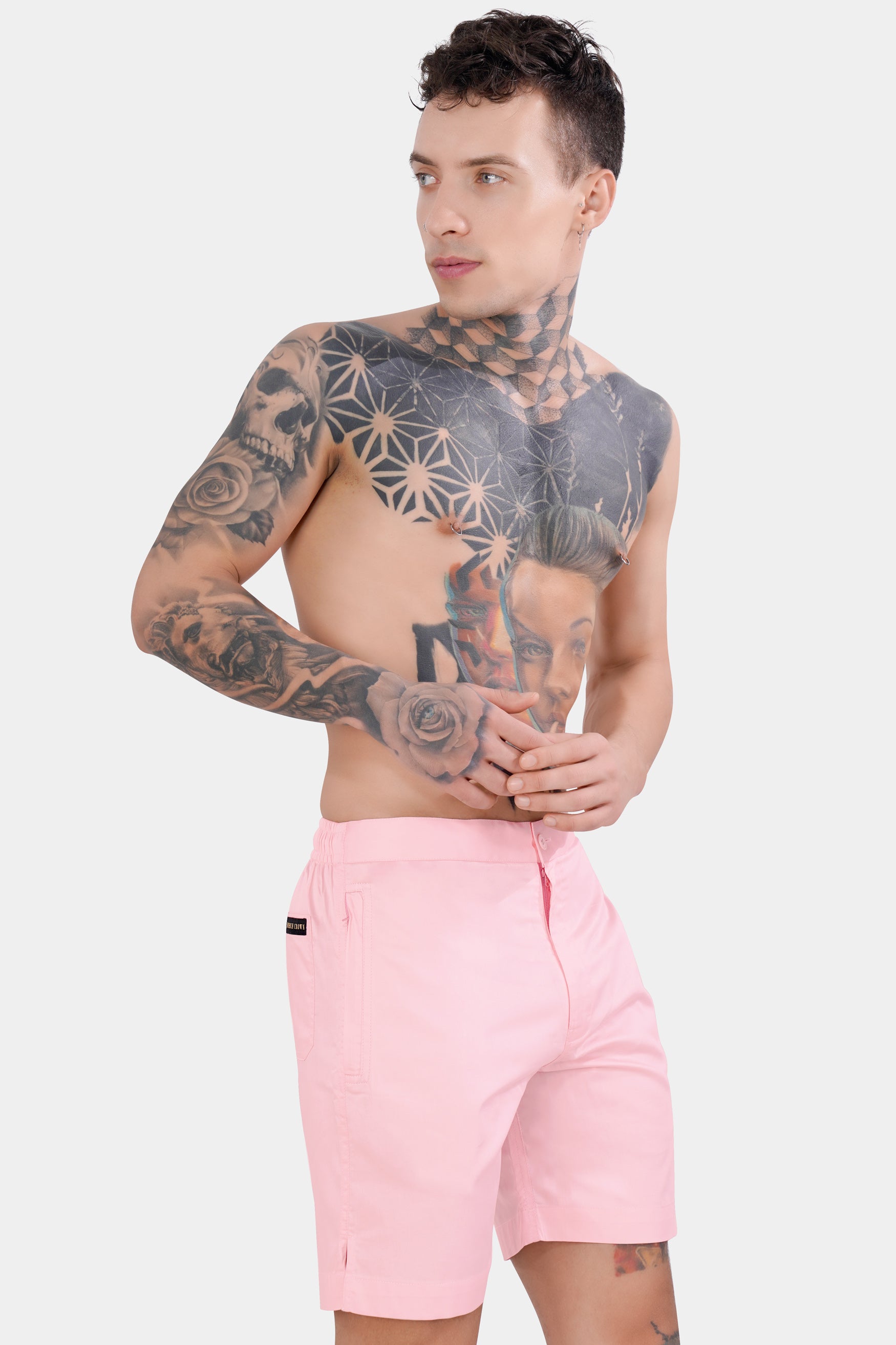 Cavern Pink Subtle Sheen Super Soft Premium Cotton Shorts SR310-28, SR310-30, SR310-32, SR310-34, SR310-36, SR310-38, SR310-40, SR310-42, SR310-44