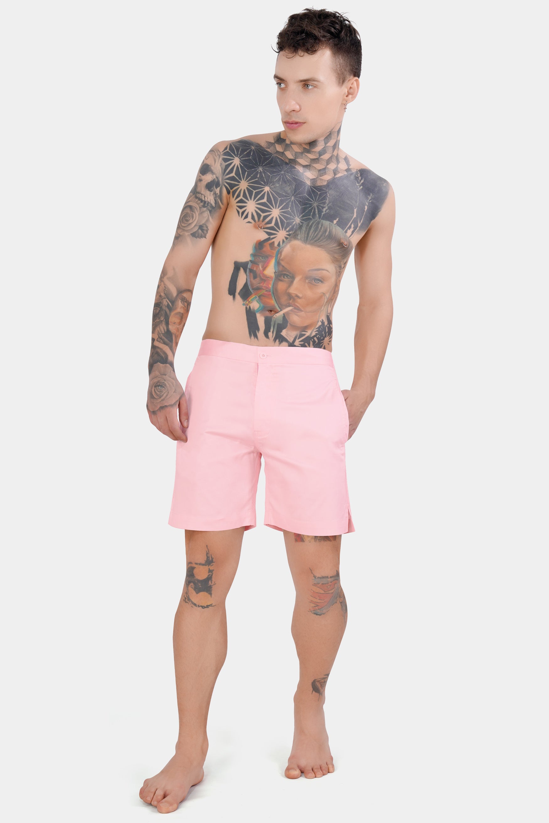 Cavern Pink Subtle Sheen Super Soft Premium Cotton Shorts SR310-28, SR310-30, SR310-32, SR310-34, SR310-36, SR310-38, SR310-40, SR310-42, SR310-44