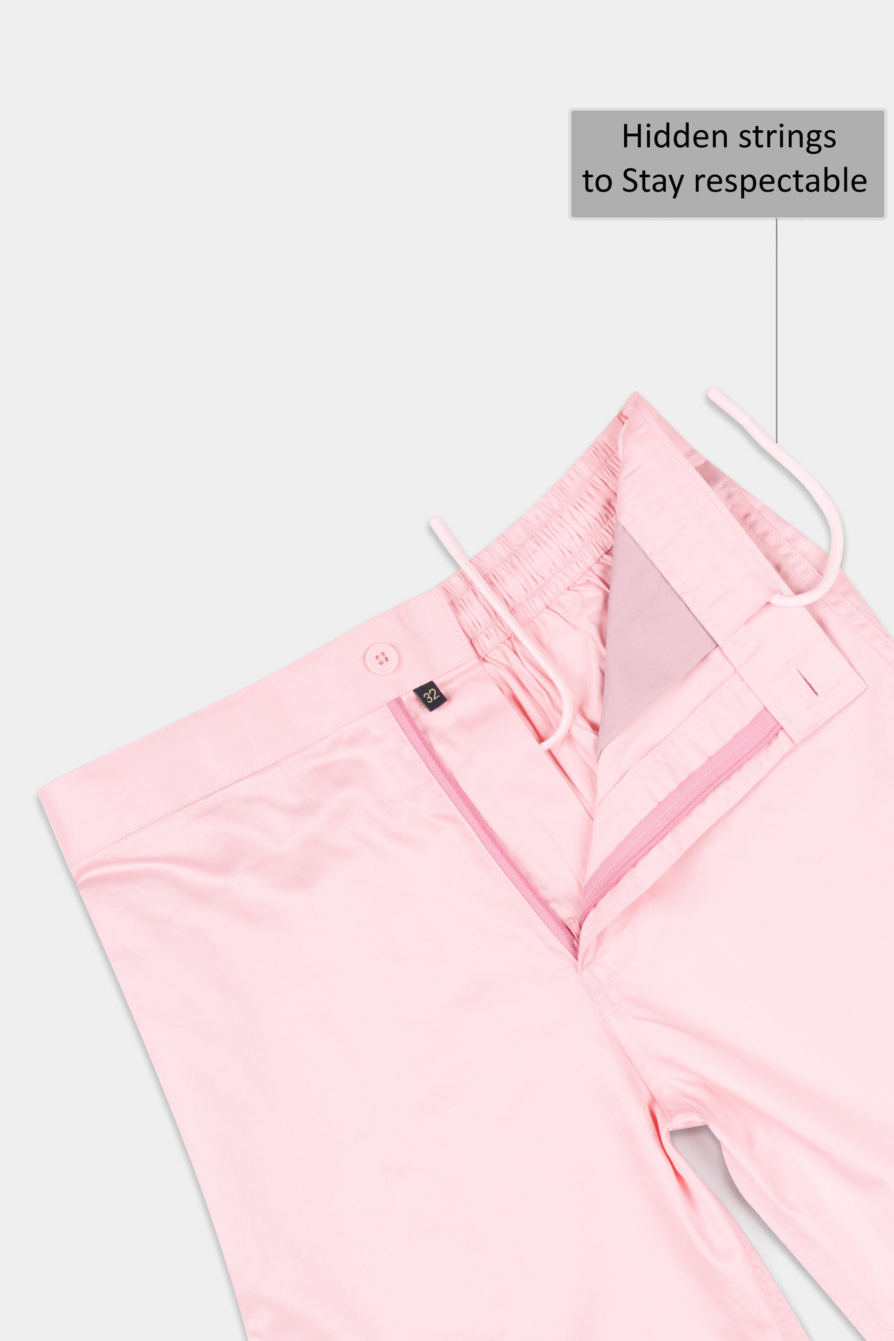Cavern Pink Subtle Sheen Super Soft Premium Cotton Shorts SR310-28, SR310-30, SR310-32, SR310-34, SR310-36, SR310-38, SR310-40, SR310-42, SR310-44