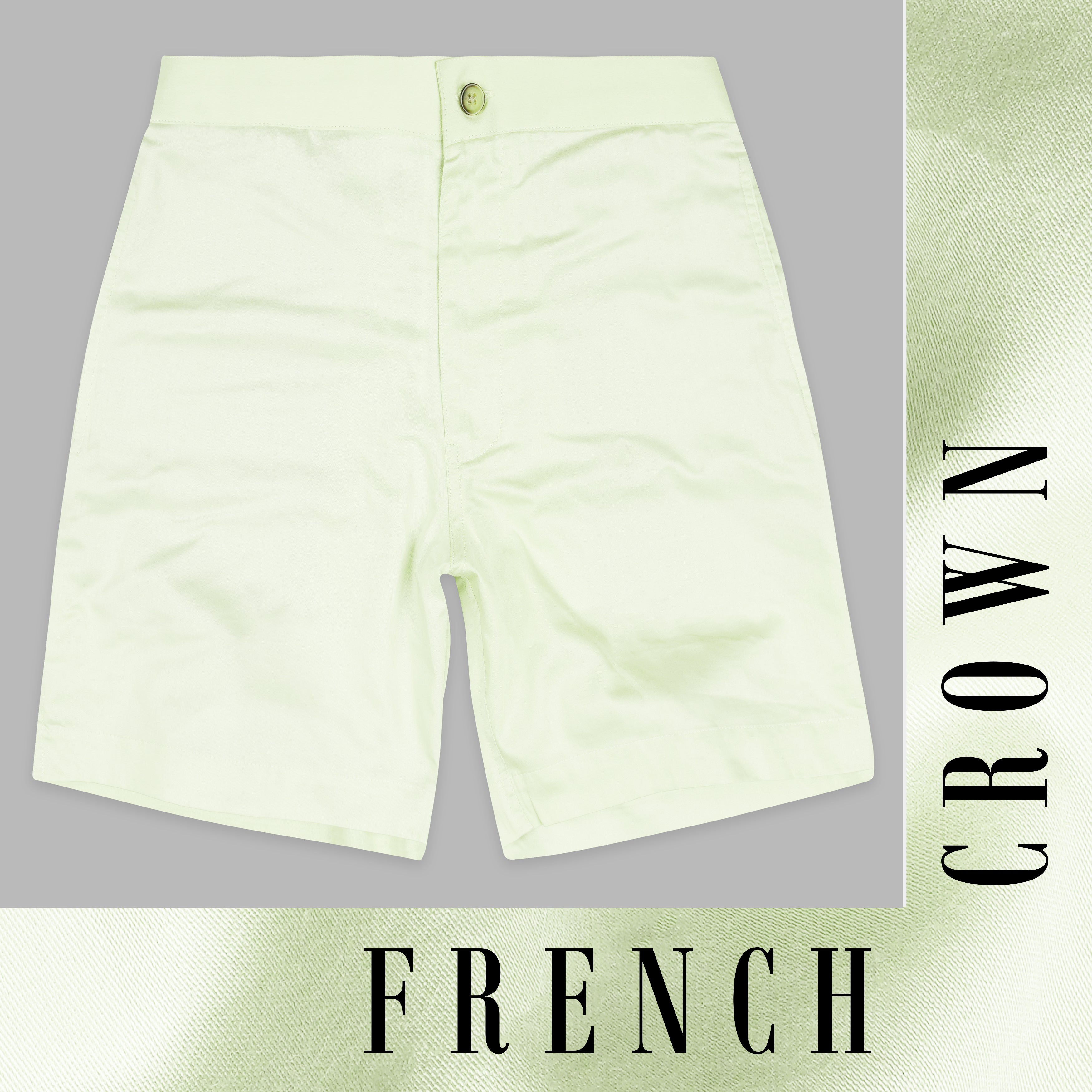 Albescent Green Subtle Sheen Super Soft Premium Cotton Shorts SR314-28, SR314-30, SR314-32, SR314-34, SR314-36, SR314-38, SR314-40, SR314-42, SR314-44