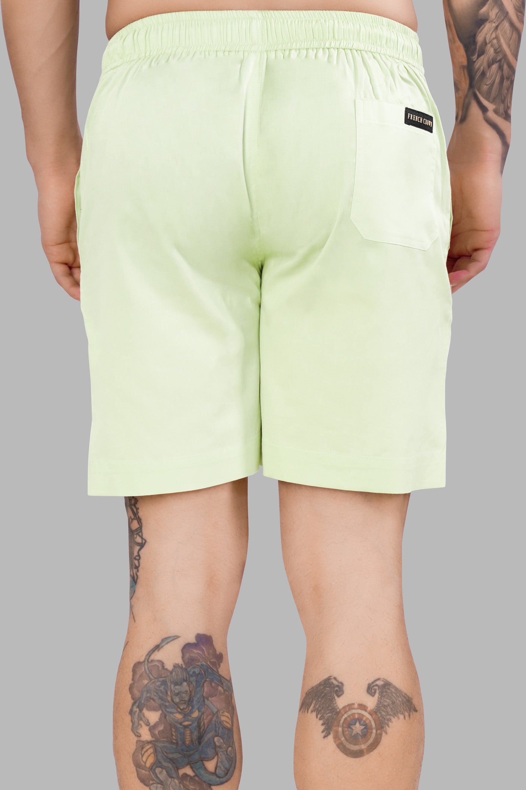 Albescent Green Subtle Sheen Super Soft Premium Cotton Shorts SR314-28, SR314-30, SR314-32, SR314-34, SR314-36, SR314-38, SR314-40, SR314-42, SR314-44