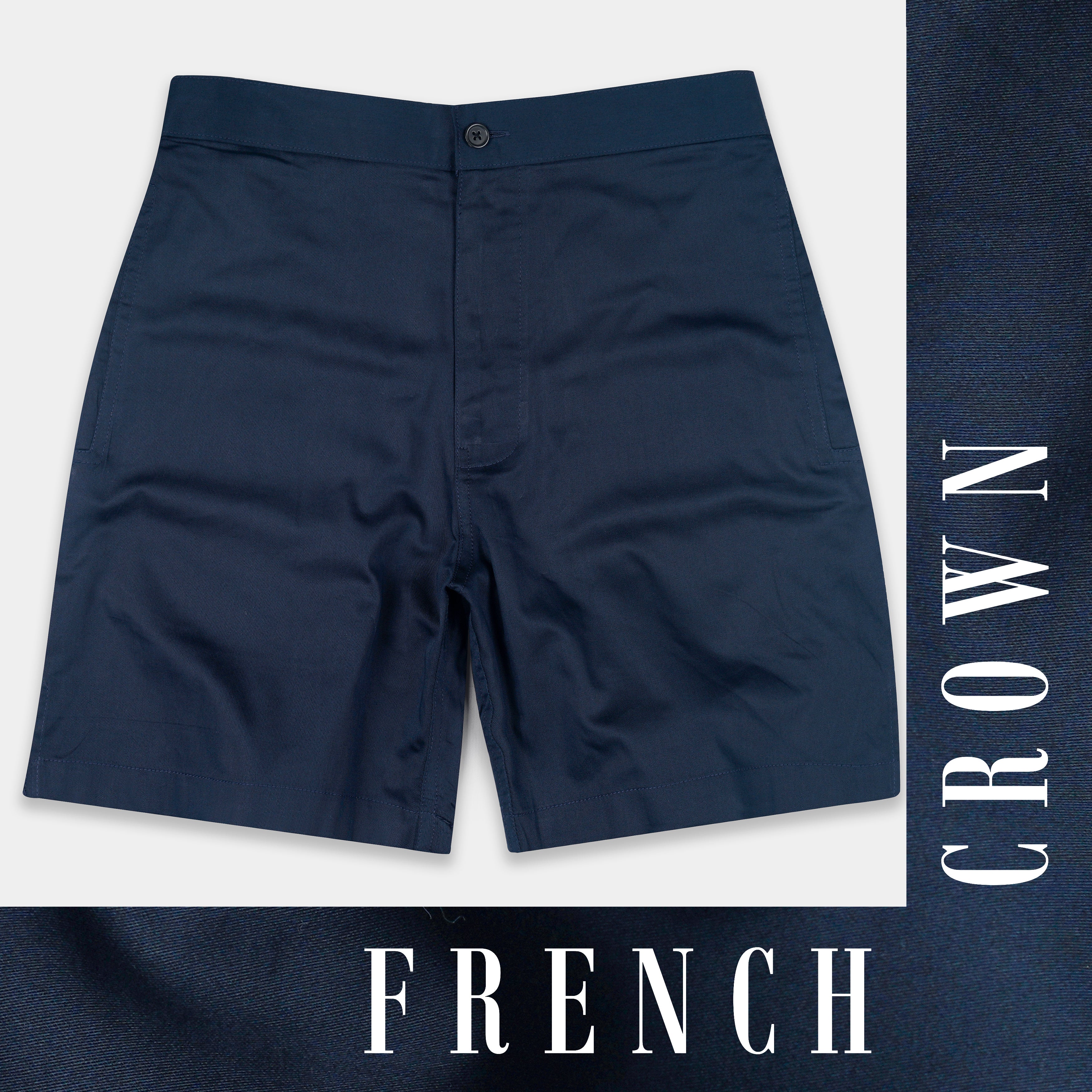 Prussian Blue Subtle Sheen Super Soft Premium Cotton Shorts SR315-28, SR315-30, SR315-32, SR315-34, SR315-36, SR315-38, SR315-40, SR315-42, SR315-44