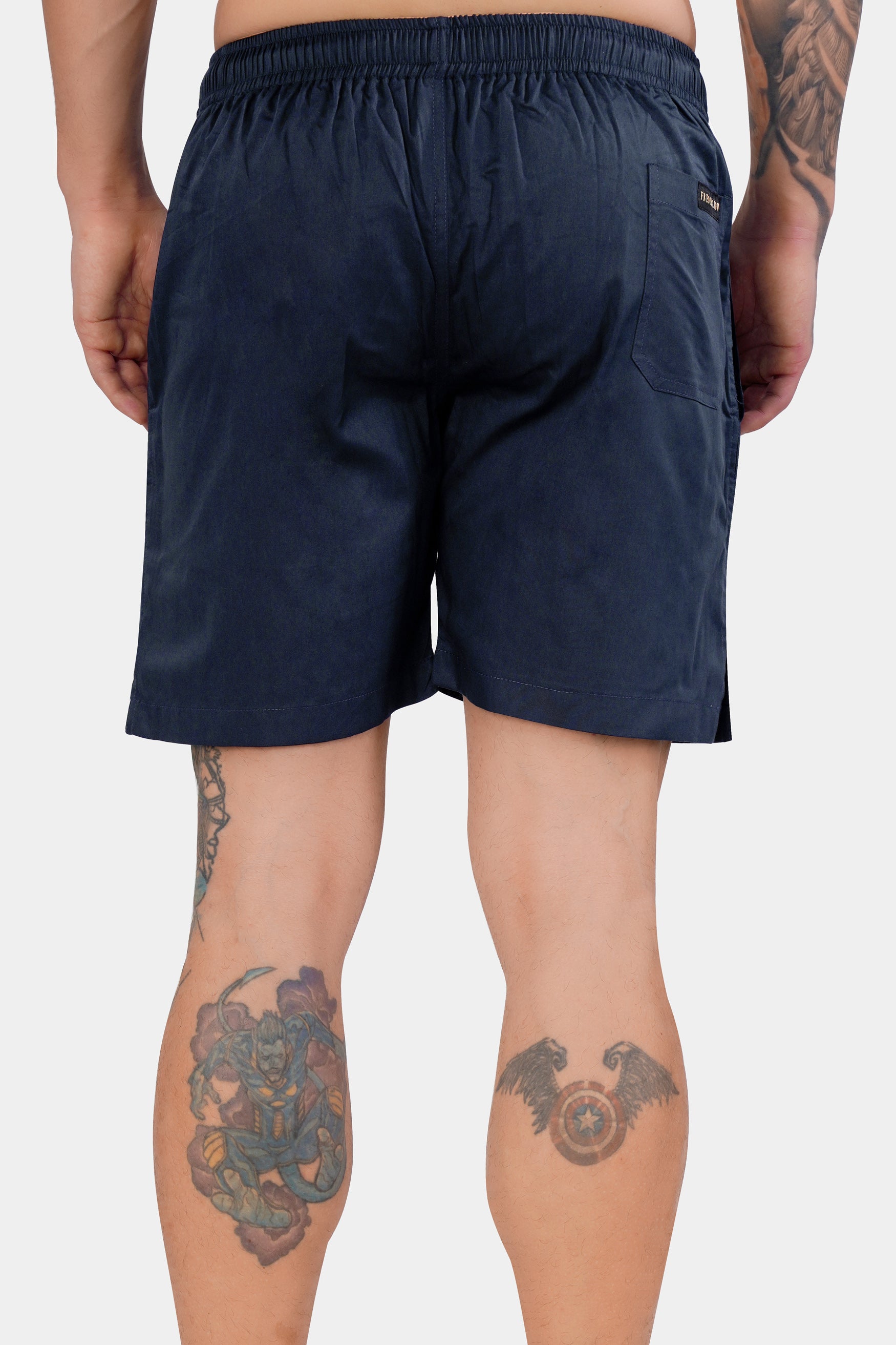 Prussian Blue Subtle Sheen Super Soft Premium Cotton Shorts SR315-28, SR315-30, SR315-32, SR315-34, SR315-36, SR315-38, SR315-40, SR315-42, SR315-44