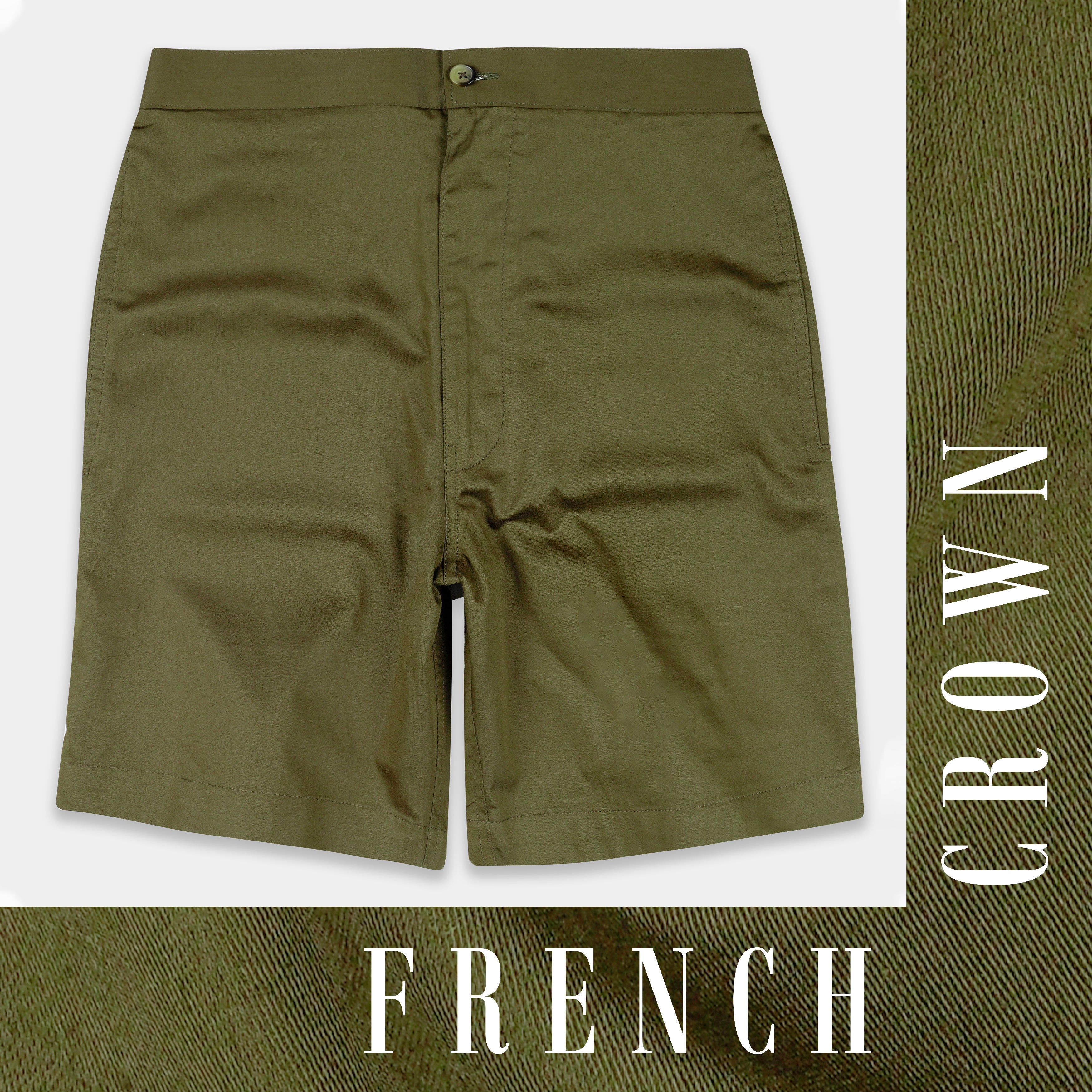 Camo Green Subtle Sheen Super Soft Premium Cotton Shorts SR319-28, SR319-30, SR319-32, SR319-34, SR319-36, SR319-38, SR319-40, SR319-42, SR319-44