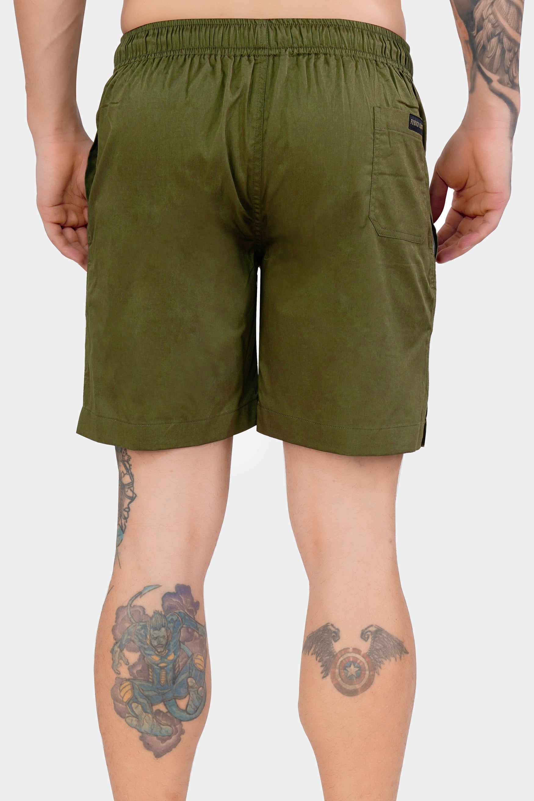Camo Green Subtle Sheen Super Soft Premium Cotton Shorts SR319-28, SR319-30, SR319-32, SR319-34, SR319-36, SR319-38, SR319-40, SR319-42, SR319-44