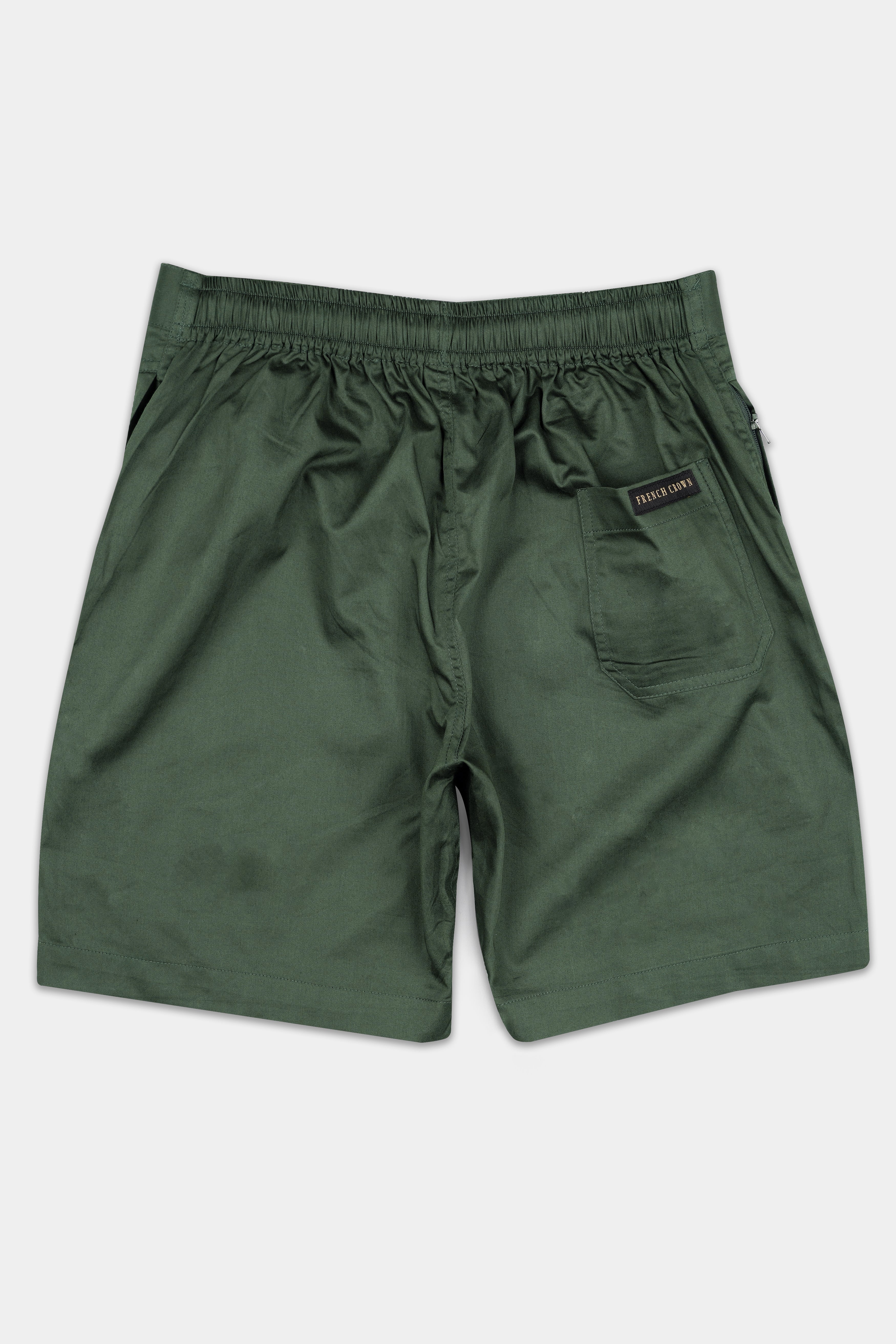Asparagus Green Subtle Sheen Super Soft Premium Cotton Shorts SR320-28, SR320-30, SR320-32, SR320-34, SR320-36, SR320-38, SR320-40, SR320-42, SR320-44
