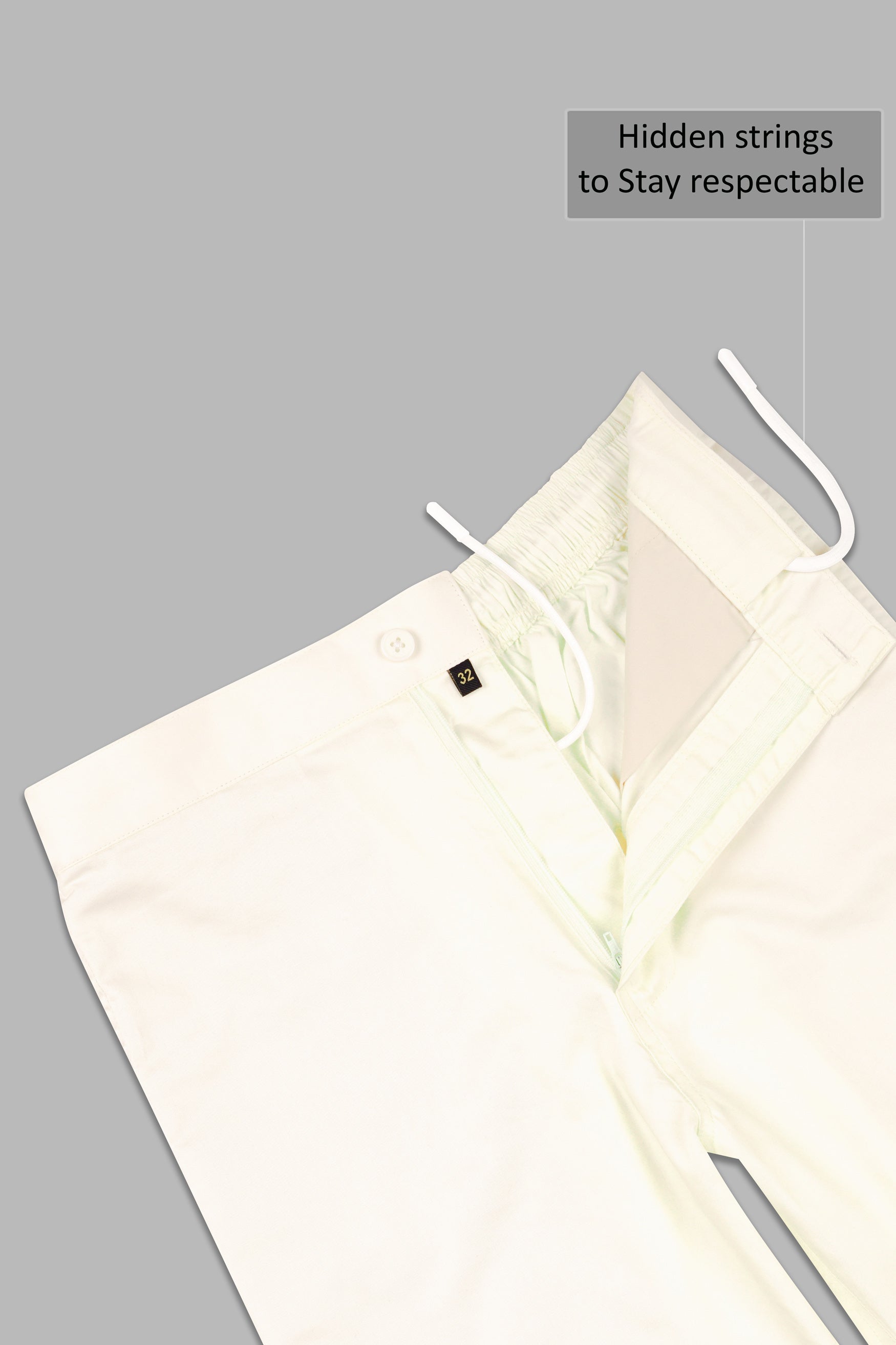 Albescent Cream Subtle Sheen Super Soft Premium Cotton Shorts SR321-28, SR321-30, SR321-32, SR321-34, SR321-36, SR321-38, SR321-40, SR321-42, SR321-44