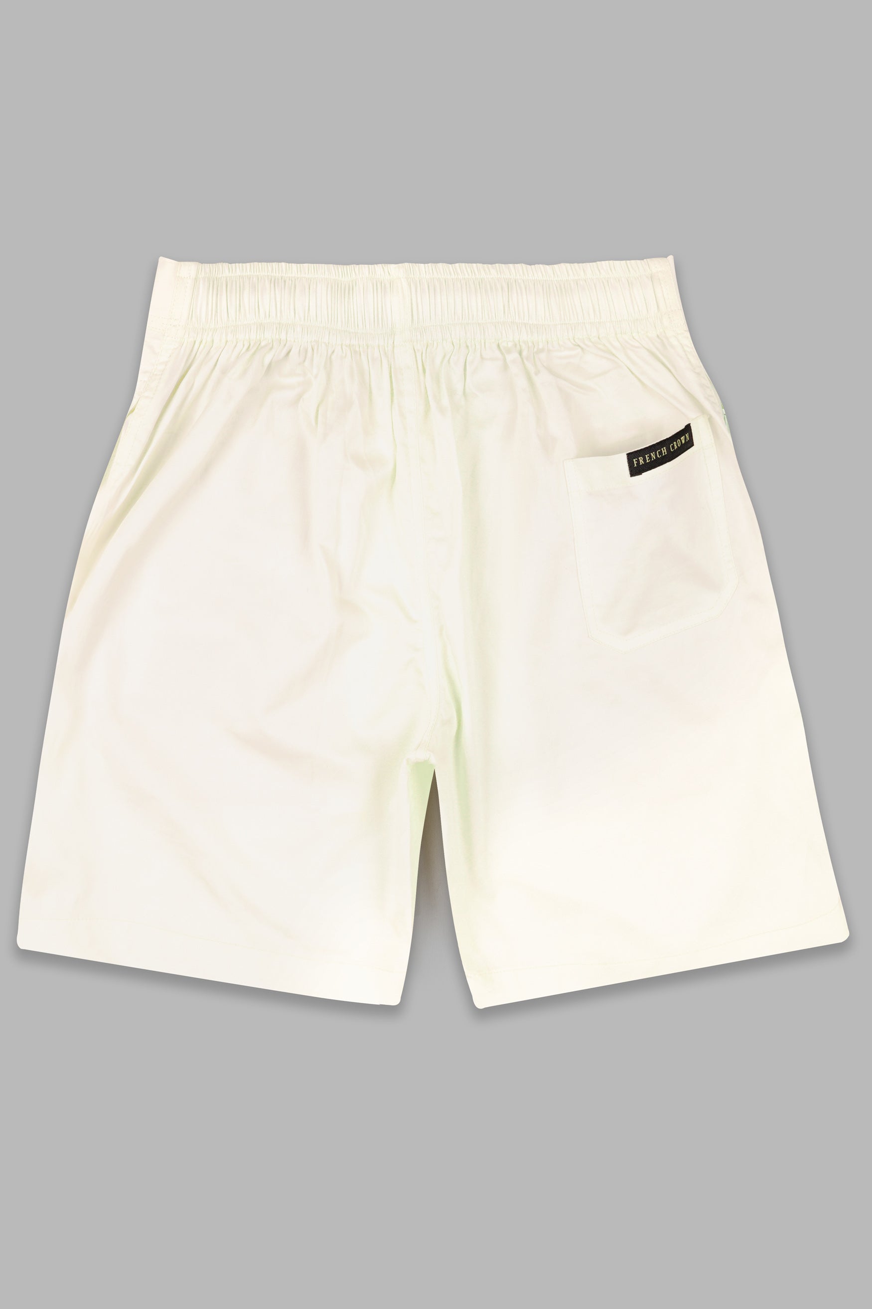 Albescent Cream Subtle Sheen Super Soft Premium Cotton Shorts SR321-28, SR321-30, SR321-32, SR321-34, SR321-36, SR321-38, SR321-40, SR321-42, SR321-44