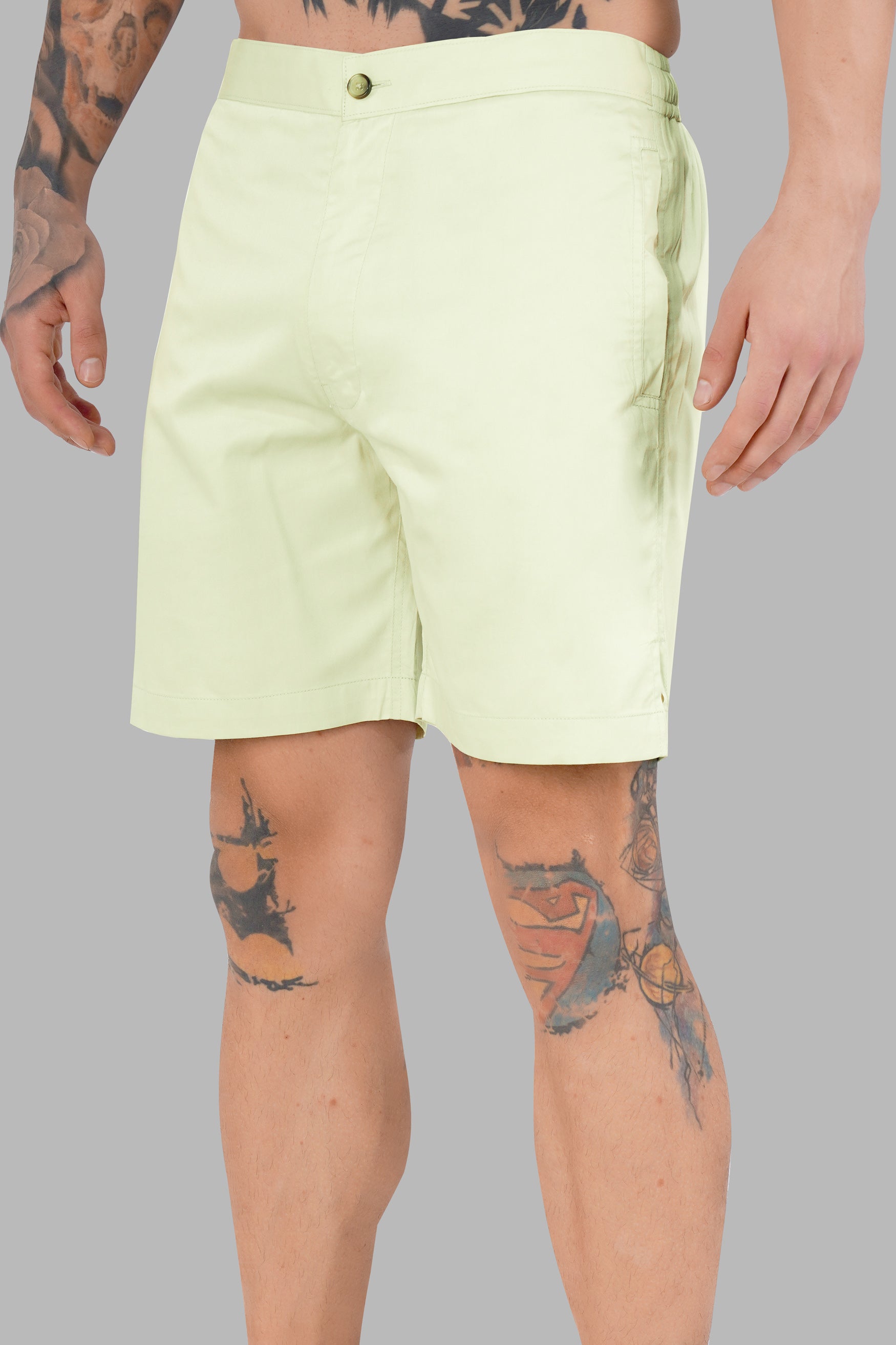 Beryl Green Subtle Sheen Super Soft Premium Cotton Shorts SR326-28, SR326-30, SR326-32, SR326-34, SR326-36, SR326-38, SR326-40, SR326-42, SR326-44