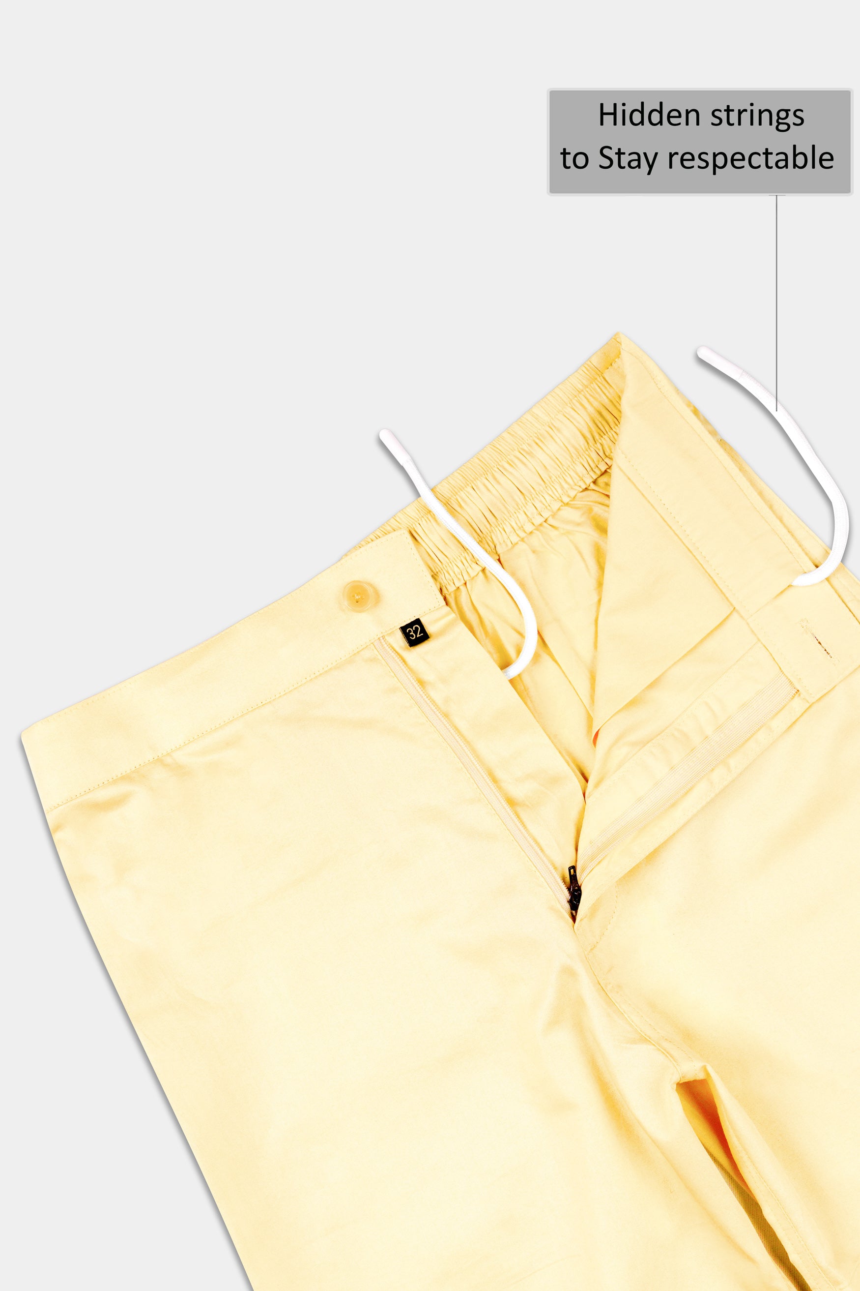 Astra Yellow Subtle Sheen Super Soft Premium Cotton Shorts SR329-28, SR329-30, SR329-32, SR329-34, SR329-36, SR329-38, SR329-40, SR329-42, SR329-44