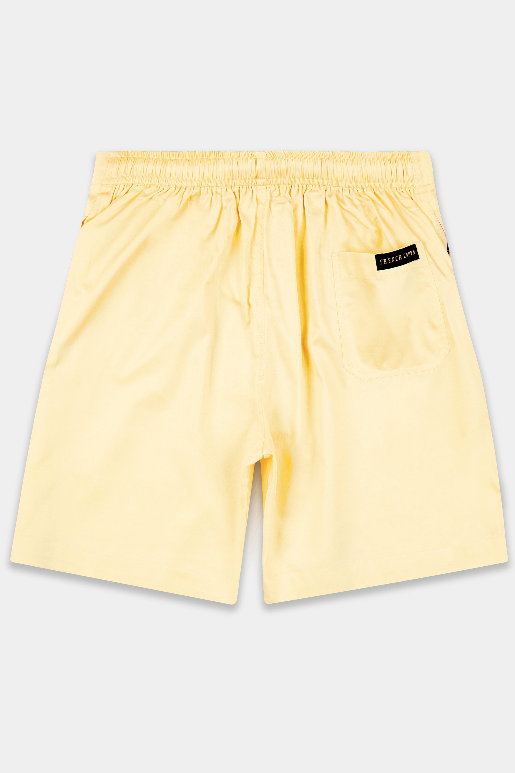 Astra Yellow Subtle Sheen Super Soft Premium Cotton Shorts SR329-28, SR329-30, SR329-32, SR329-34, SR329-36, SR329-38, SR329-40, SR329-42, SR329-44
