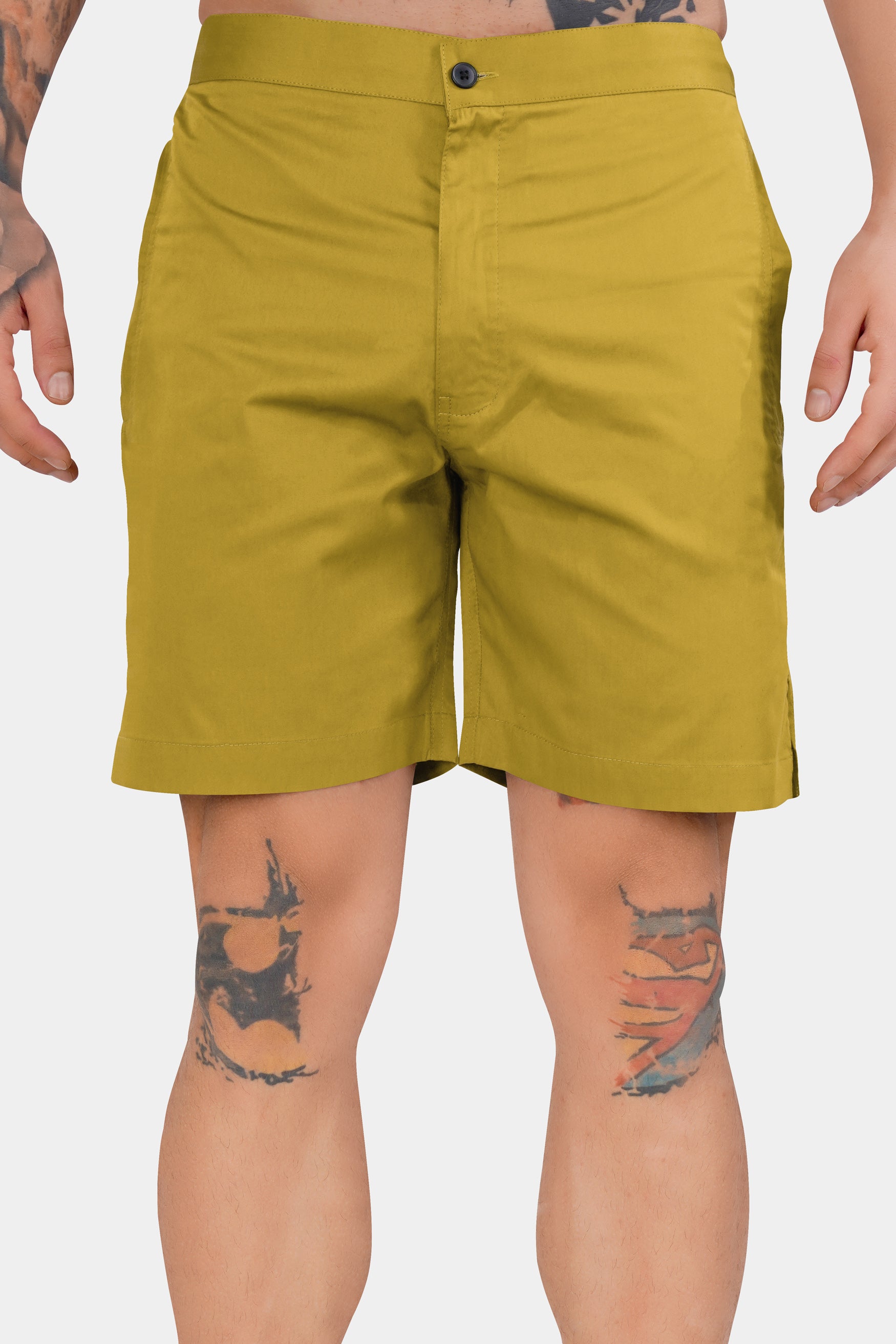 Ronchi Yellow Subtle Sheen Super Soft Premium Cotton Shorts SR331-28, SR331-30, SR331-32, SR331-34, SR331-36, SR331-38, SR331-40, SR331-42, SR331-44