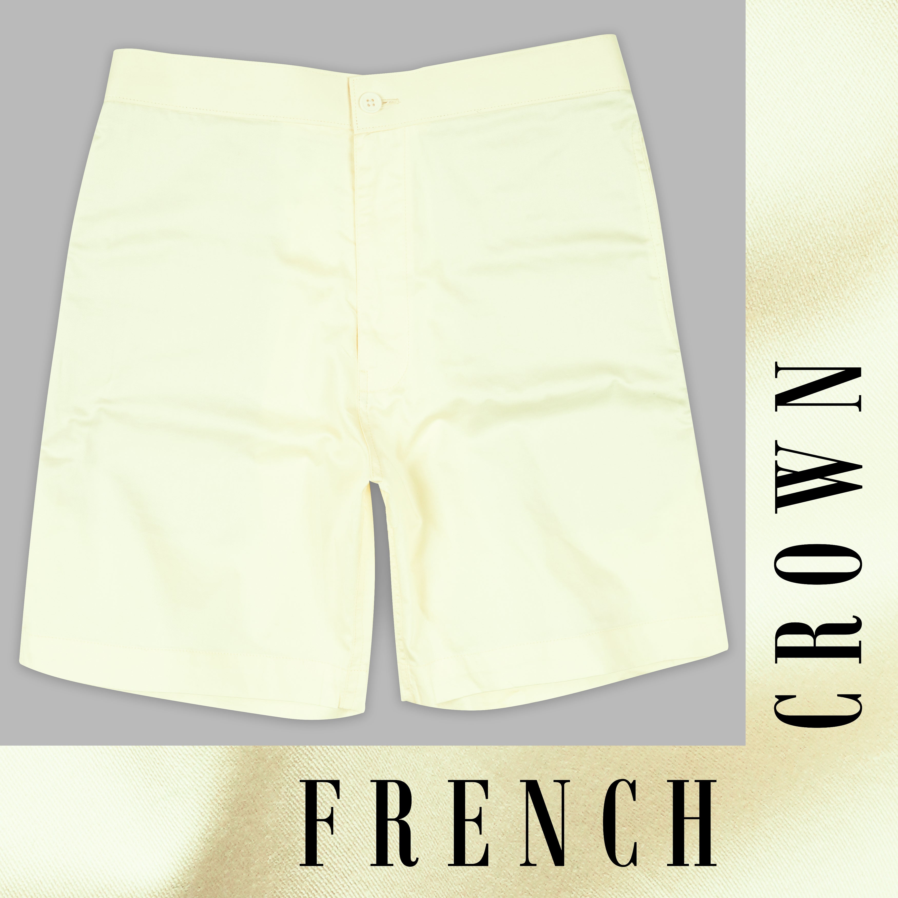 Bleach Yellow Subtle Sheen Super Soft Premium Cotton Shorts SR334-28, SR334-30, SR334-32, SR334-34, SR334-36, SR334-38, SR334-40, SR334-42, SR334-44