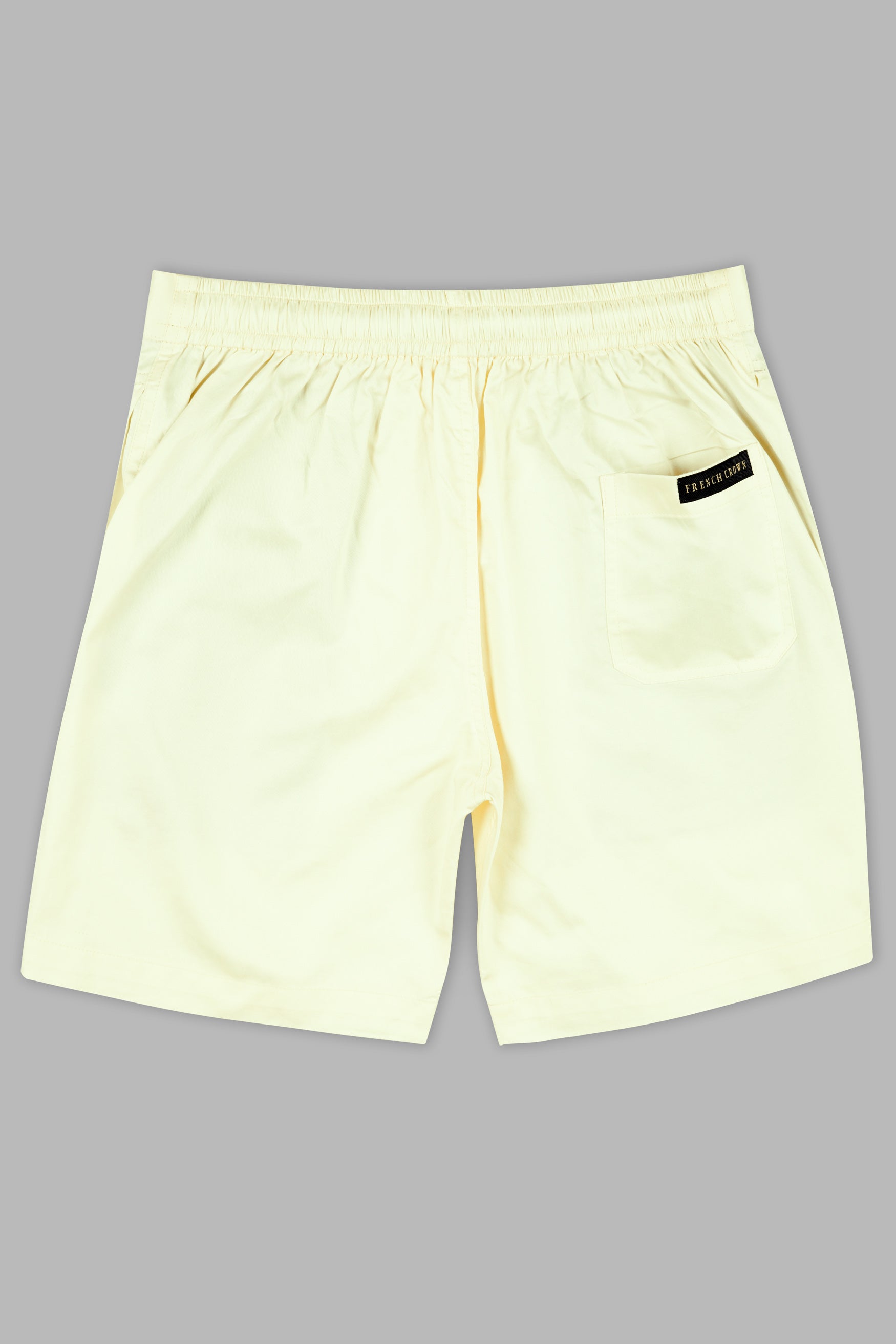 Bleach Yellow Subtle Sheen Super Soft Premium Cotton Shorts SR334-28, SR334-30, SR334-32, SR334-34, SR334-36, SR334-38, SR334-40, SR334-42, SR334-44